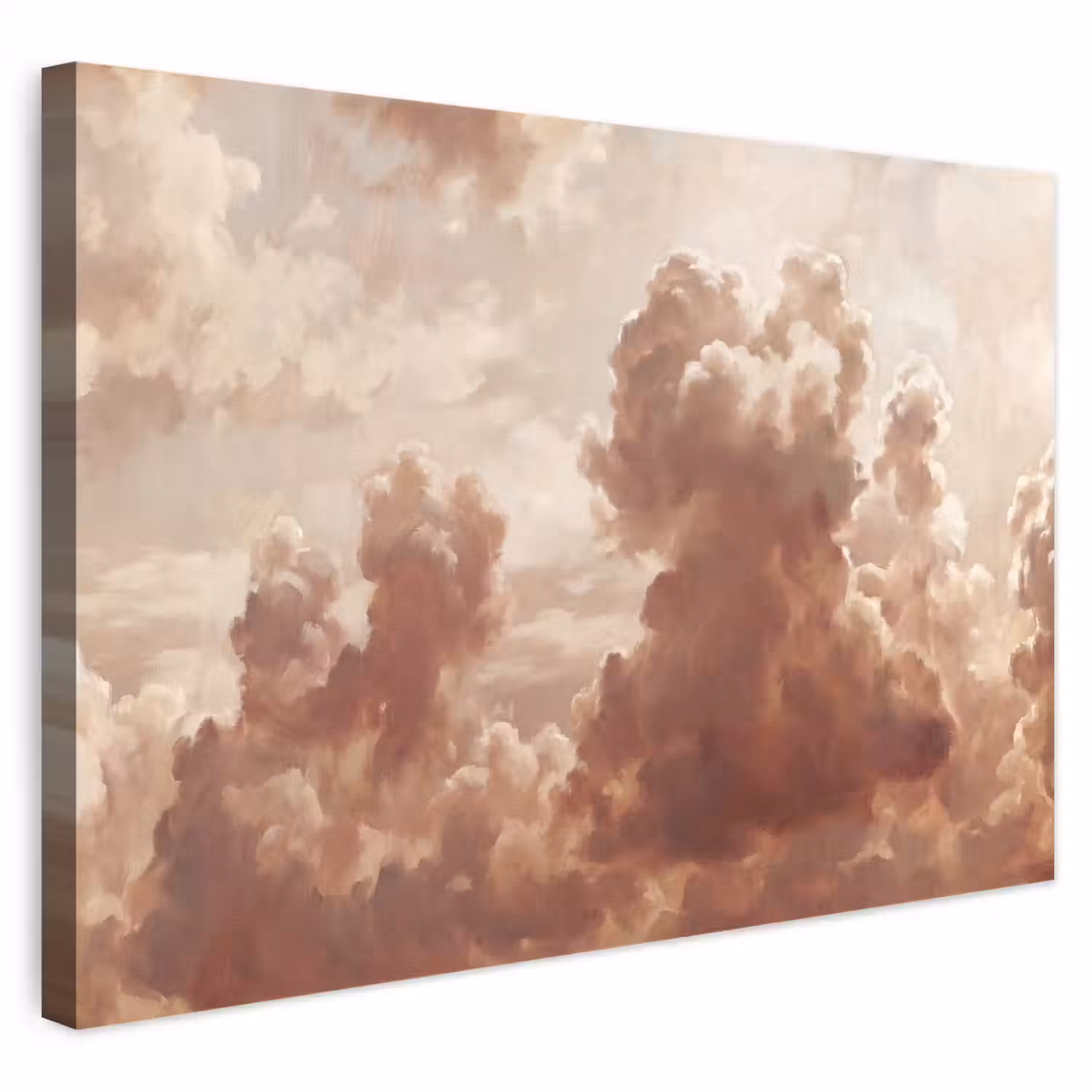 Wolken - Lucht - Natuur - Modern - Bruin canvas 2cm klein -3d