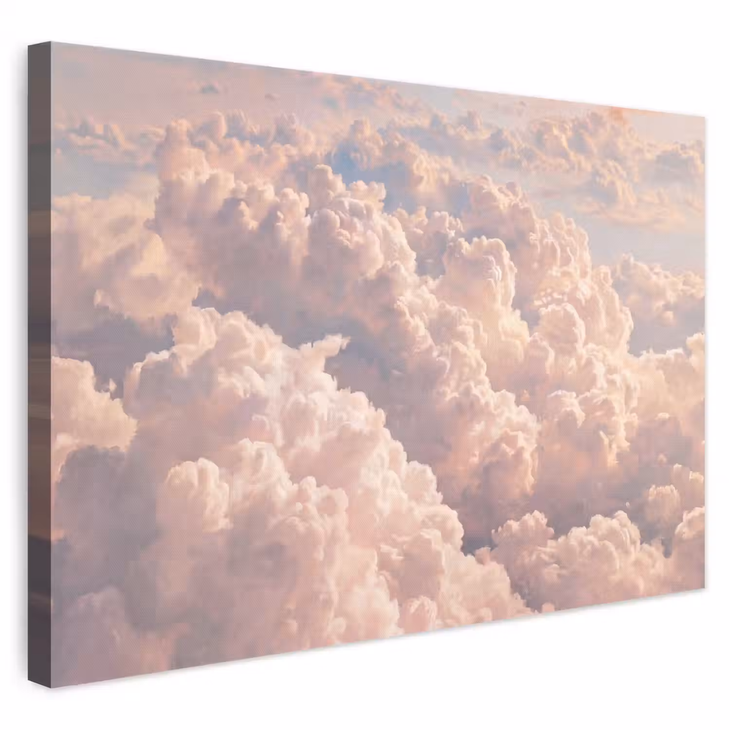 Wolken - Zonsondergang - Natuur - Pastel - Roze canvas 2cm klein -3d