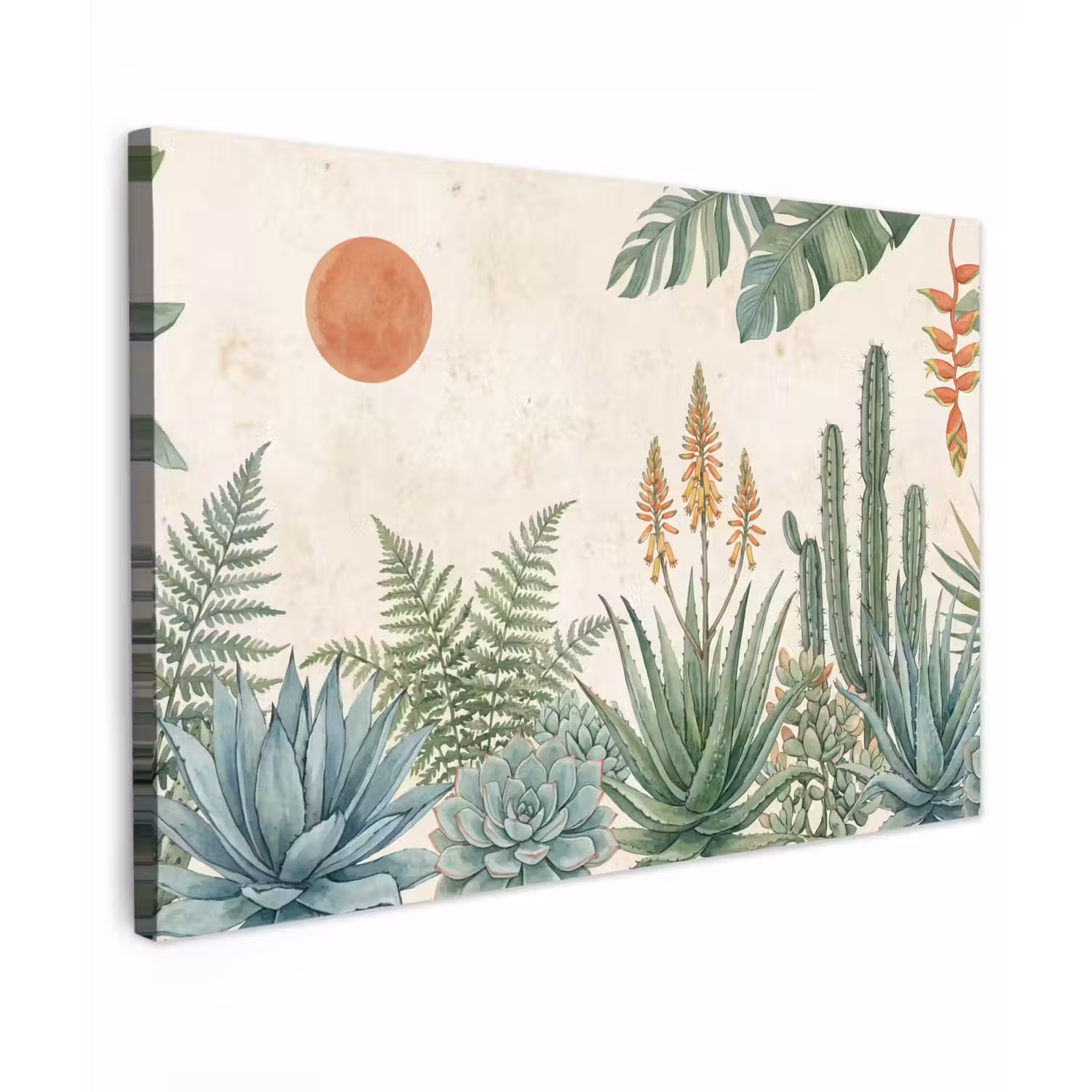 Woestijn - Planten - Groen canvas 2cm klein -z3d
