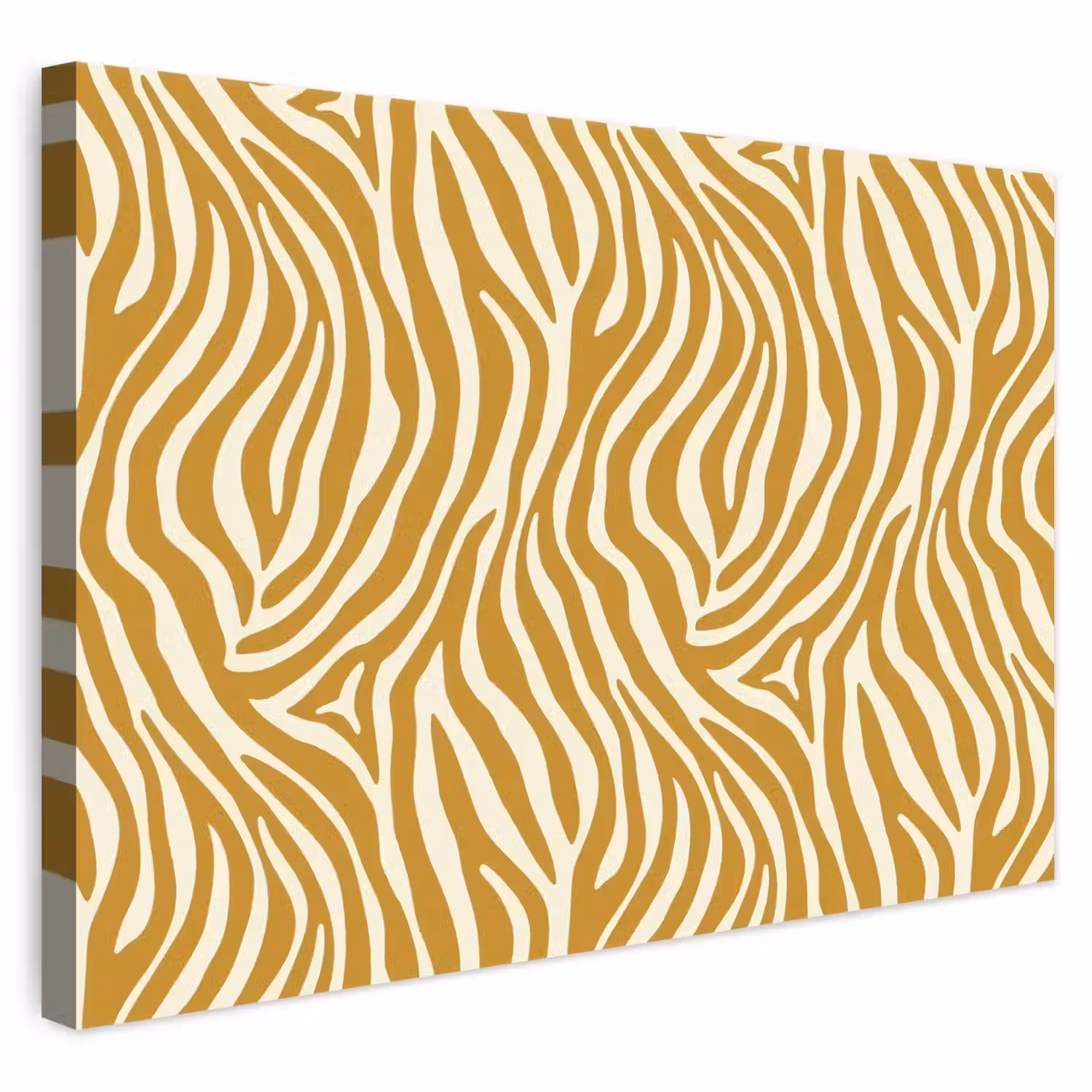 Zebra - Klassiek - Oker - Geel canvas 2cm klein 34 -3d
