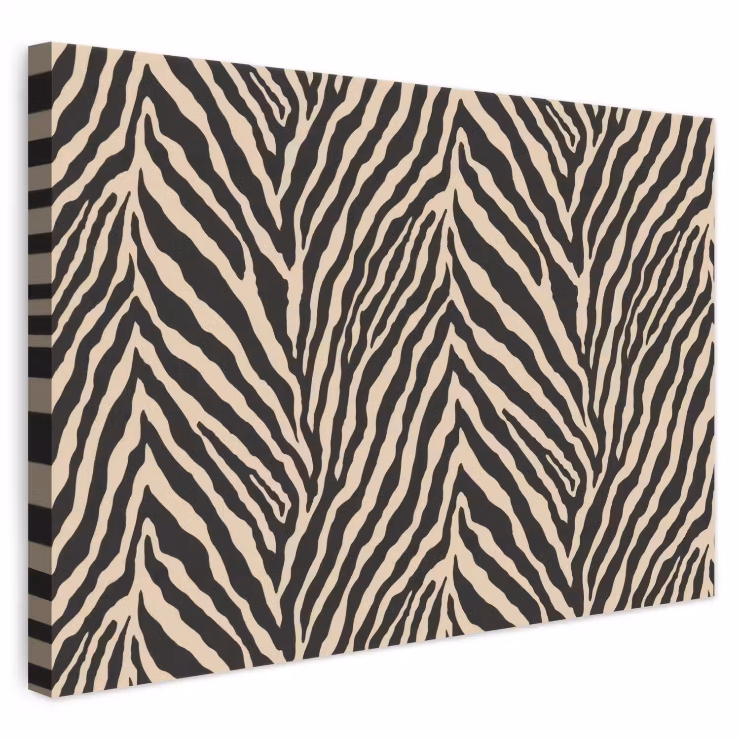 Zebra - Klassiek - Zwart canvas 2cm klein 34 -3d