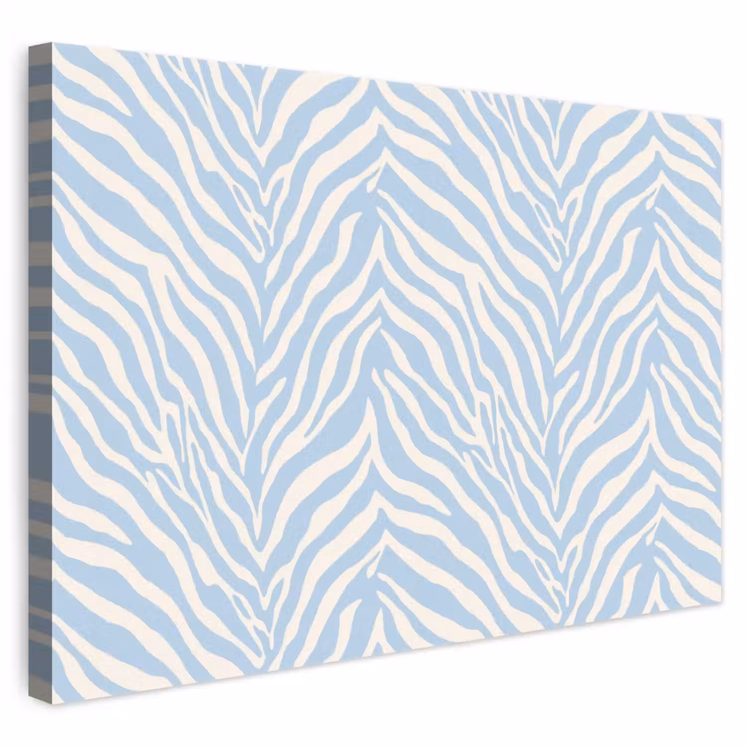 Zebra - Motief - Blauw - Wit canvas 2cm klein 34 -3d