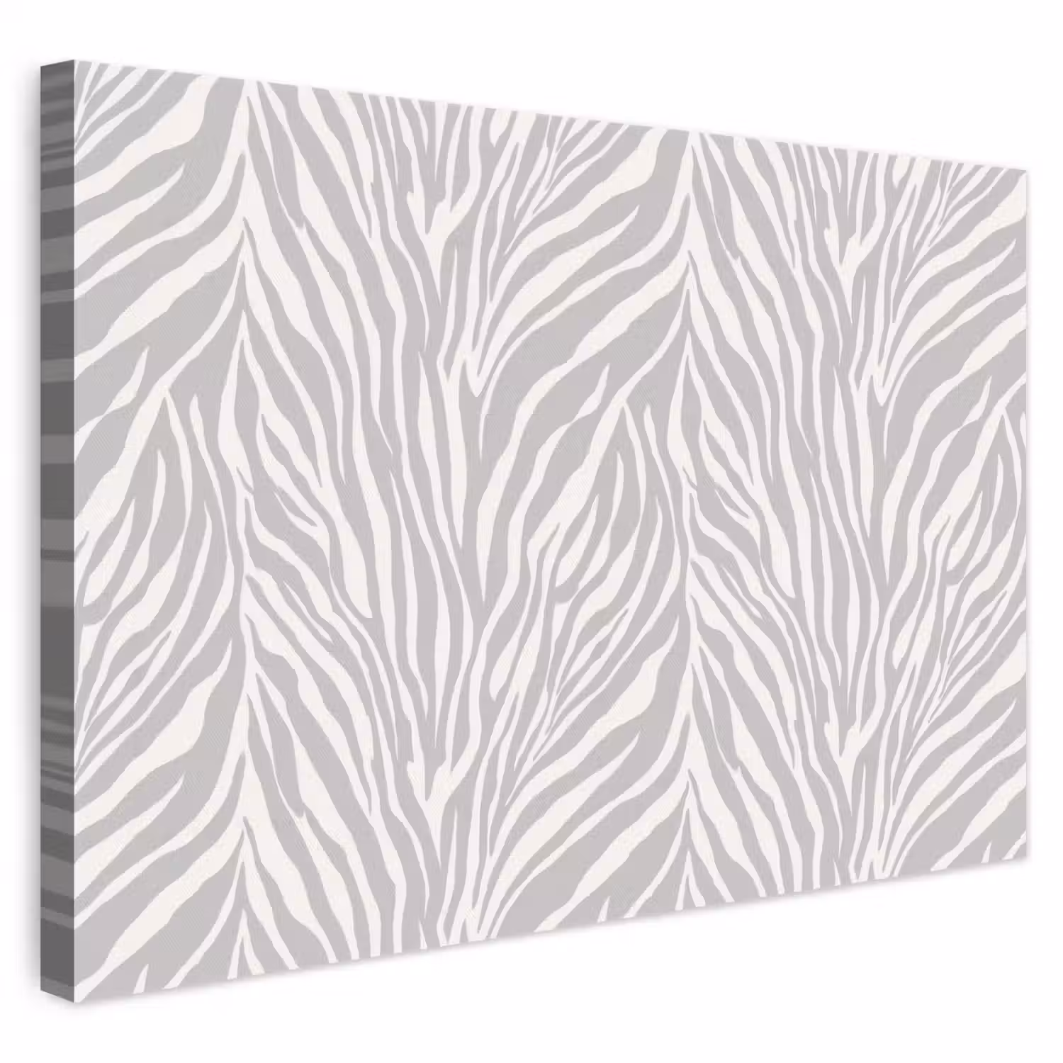 Zebra - Motief - Grijs canvas 2cm klein 34 -3d