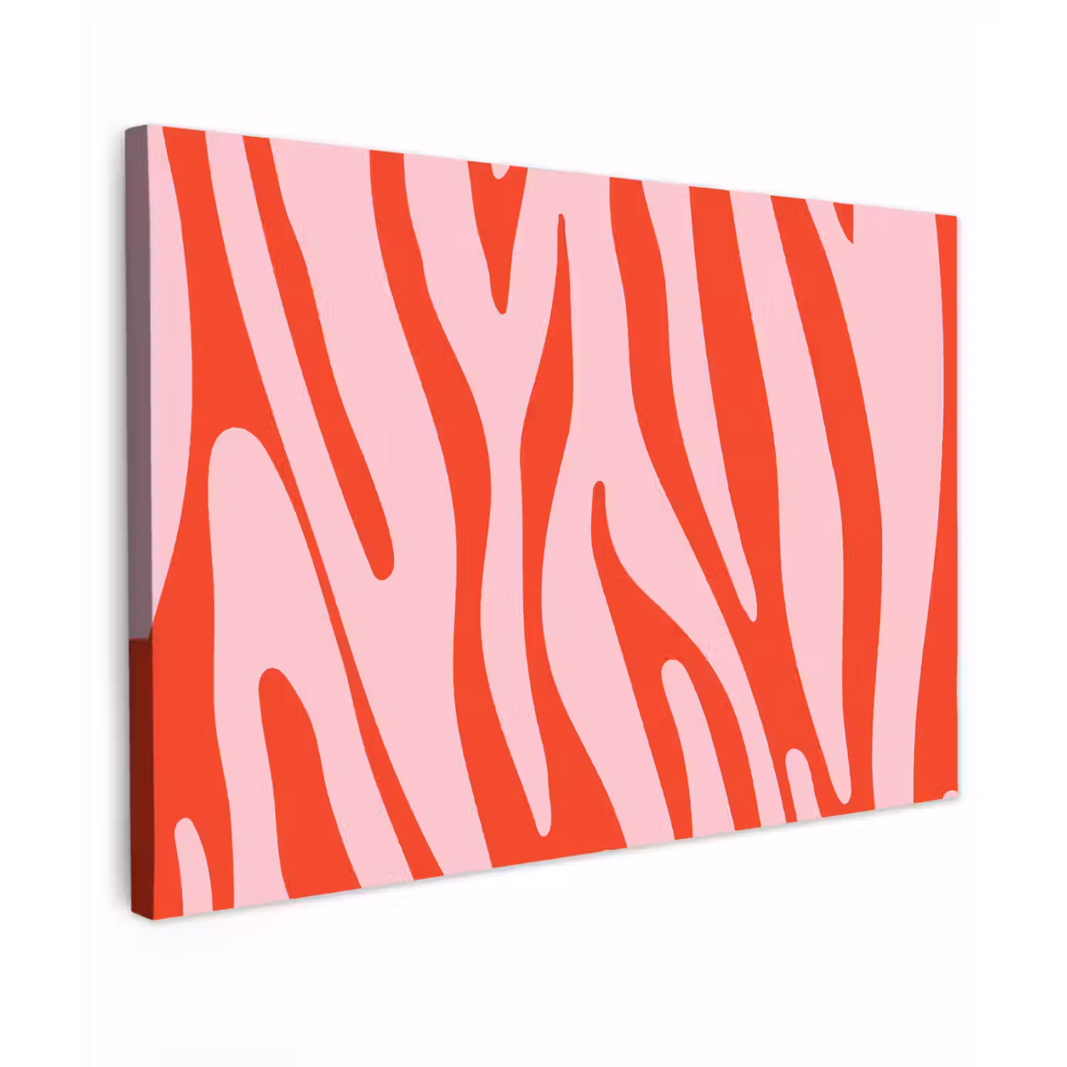 Zebraprint - Roze - Rood - Dierenprint canvas 2cm klein -z3d