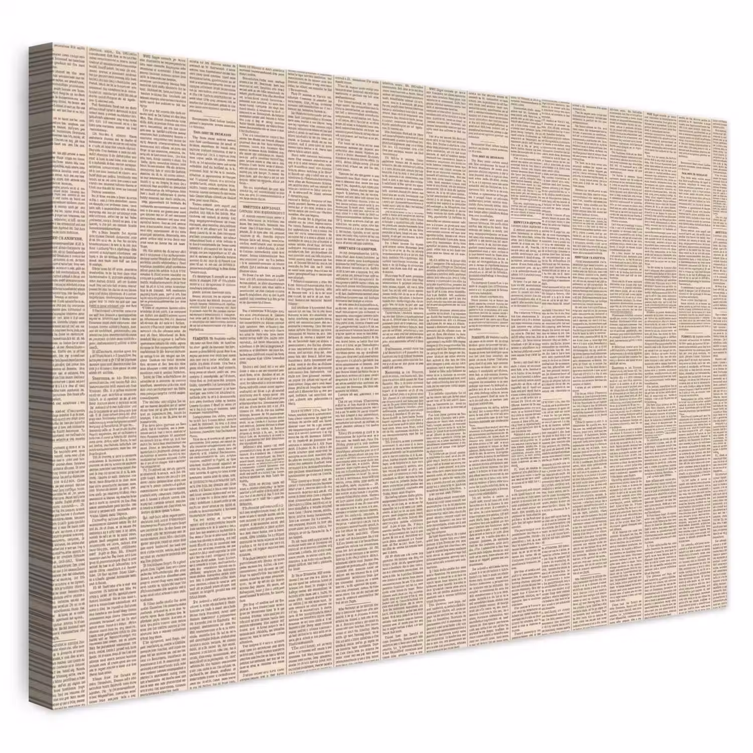 Krant - Nieuws - Historisch - Vintage - Beige canvas 2cm klein -3d