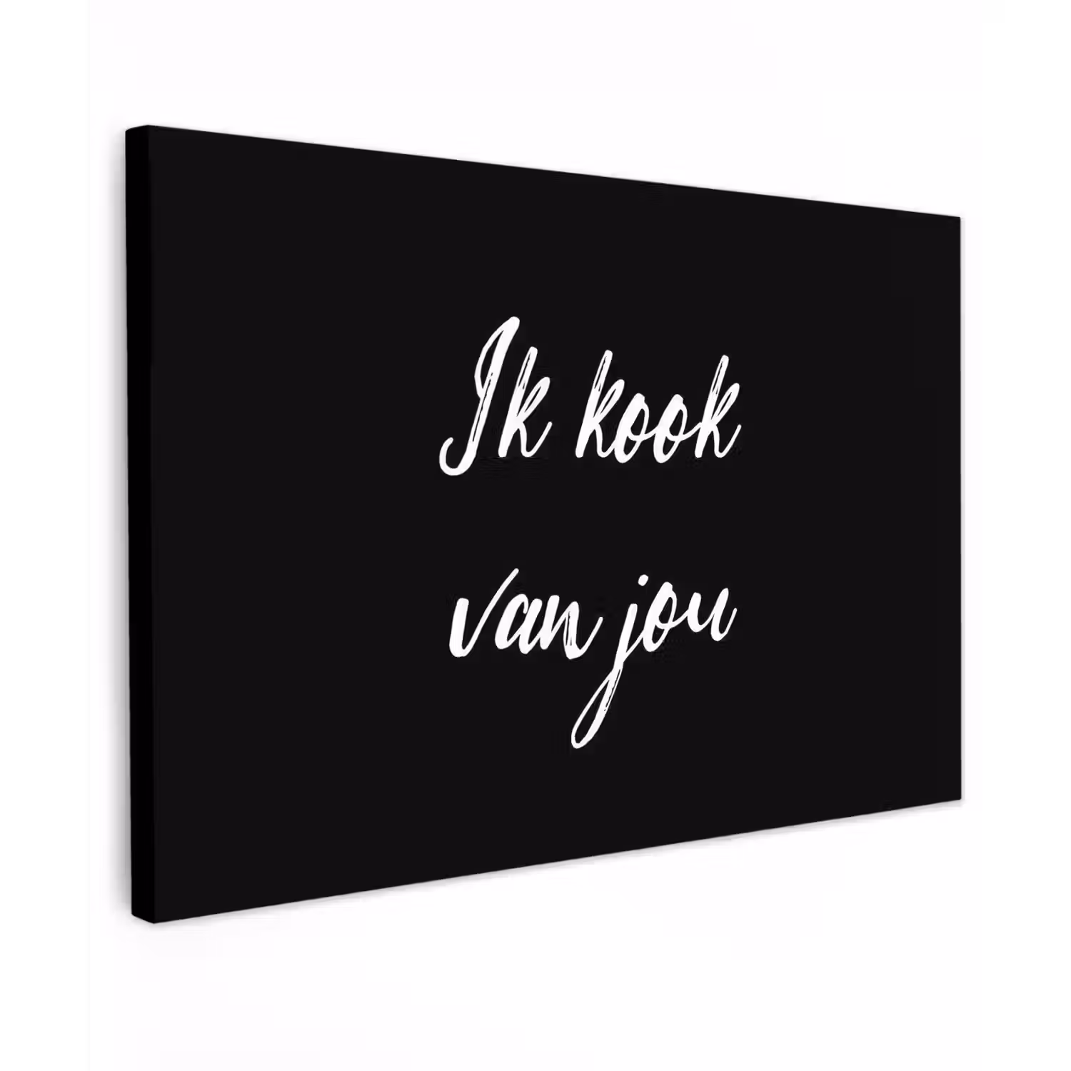 Quotes - Spreuken - Ik kook van jou - Liefde - Partner canvas 2cm klein -z3d
