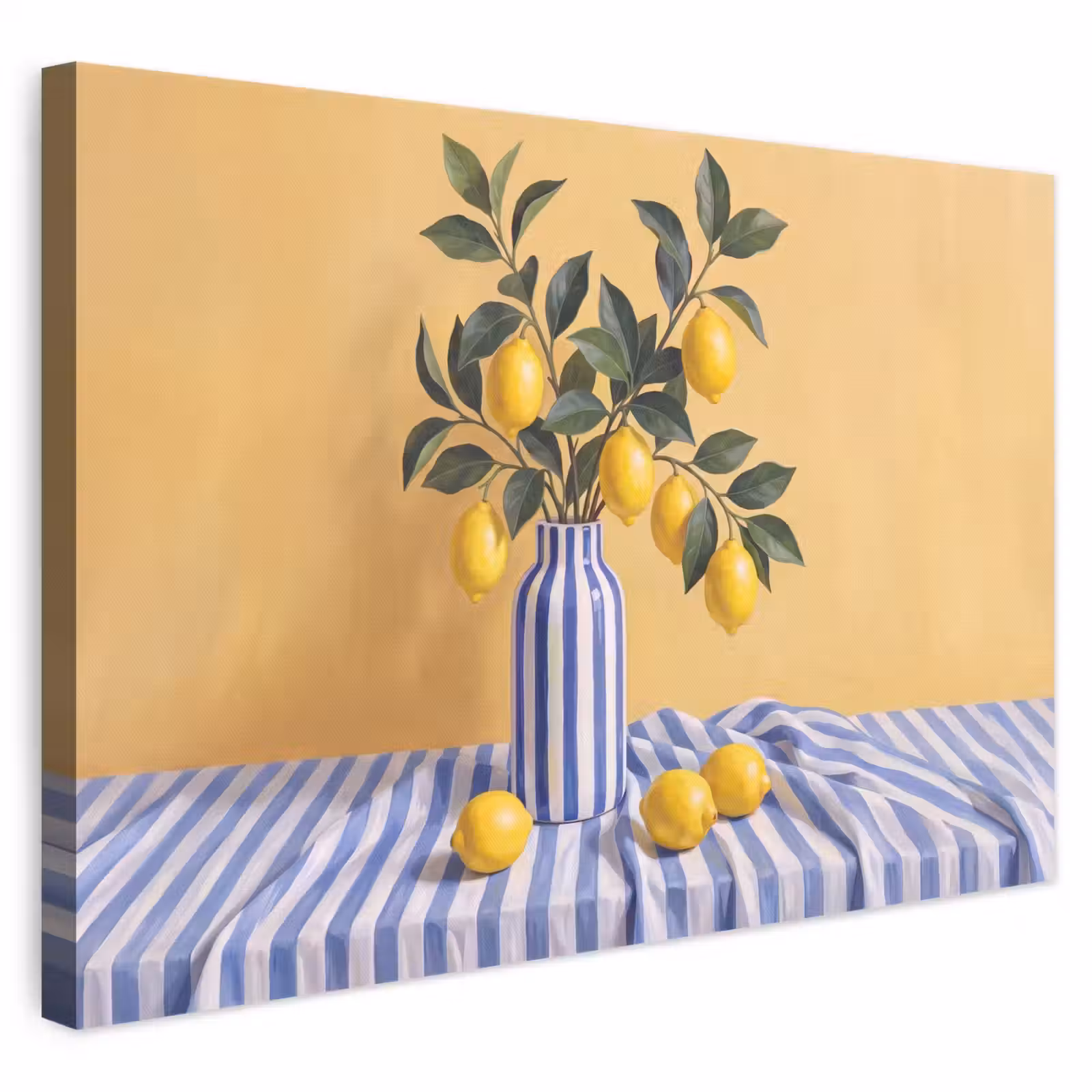 Leinwandbild - Zitrone – Stillleben – Modern - Citroen - Stilleven - Modern canvas 2cm klein