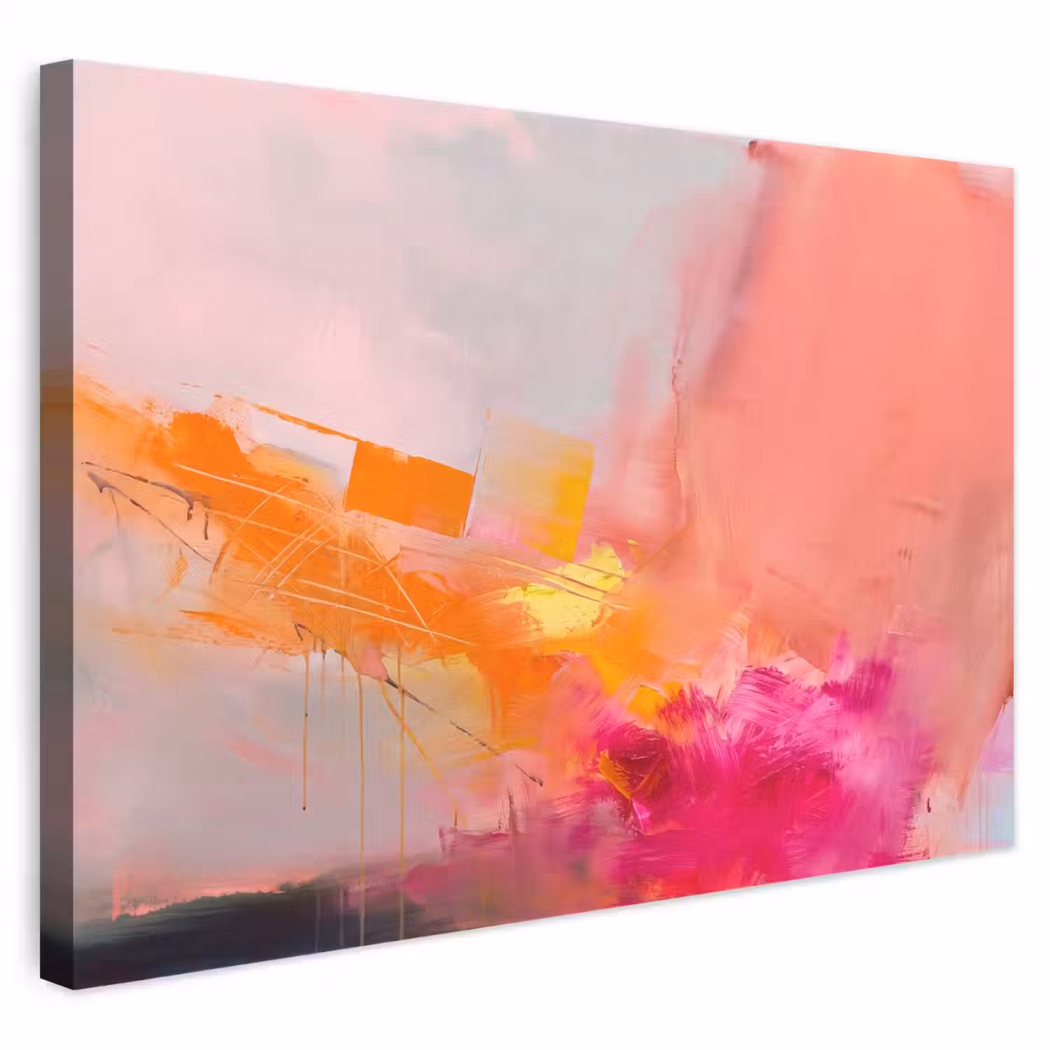 Abstract - Kleurrijk - Modern - Roze canvas 2cm klein -3d