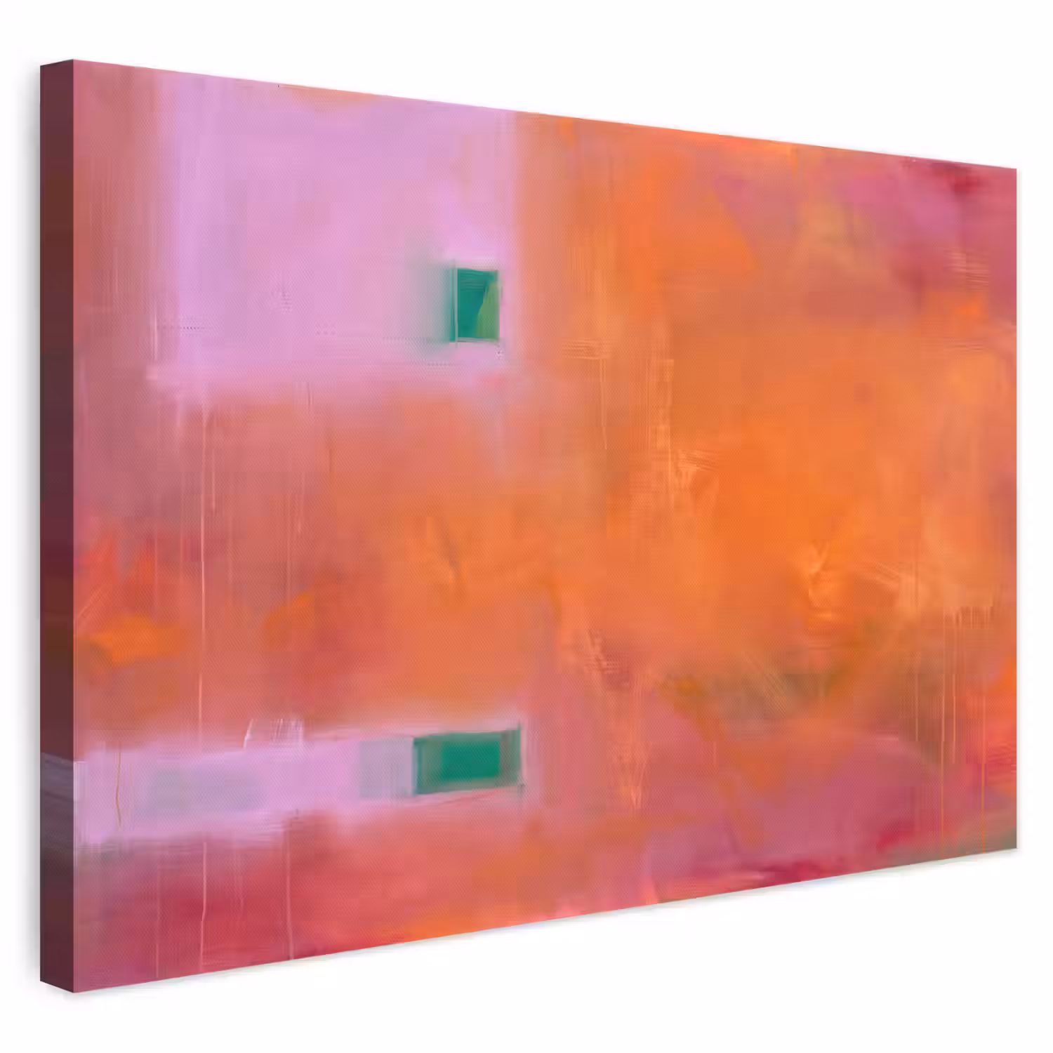 Abstract - Vlakken - Kunst - Modern - Oranje canvas 2cm klein -3d