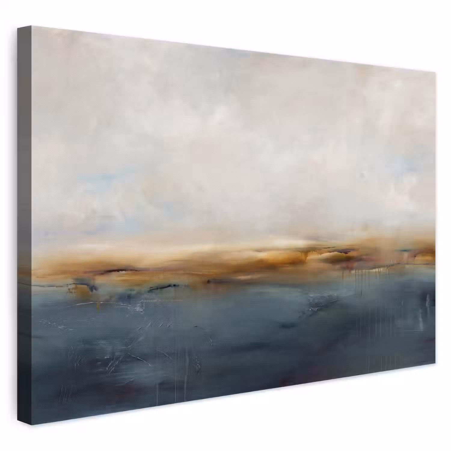 Abstract - Horizon - Water - Modern - Beige canvas 2cm klein -3d