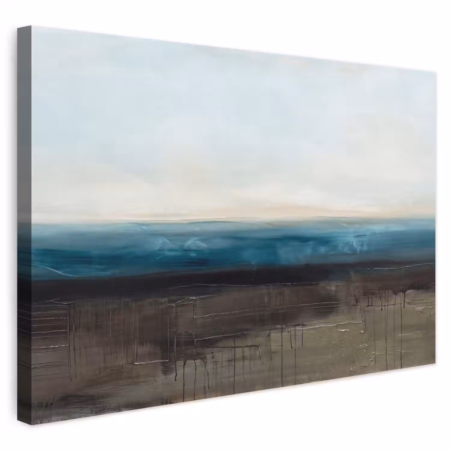 Abstract - Landschap - Horizon - Blauw - Modern canvas 2cm klein -3d