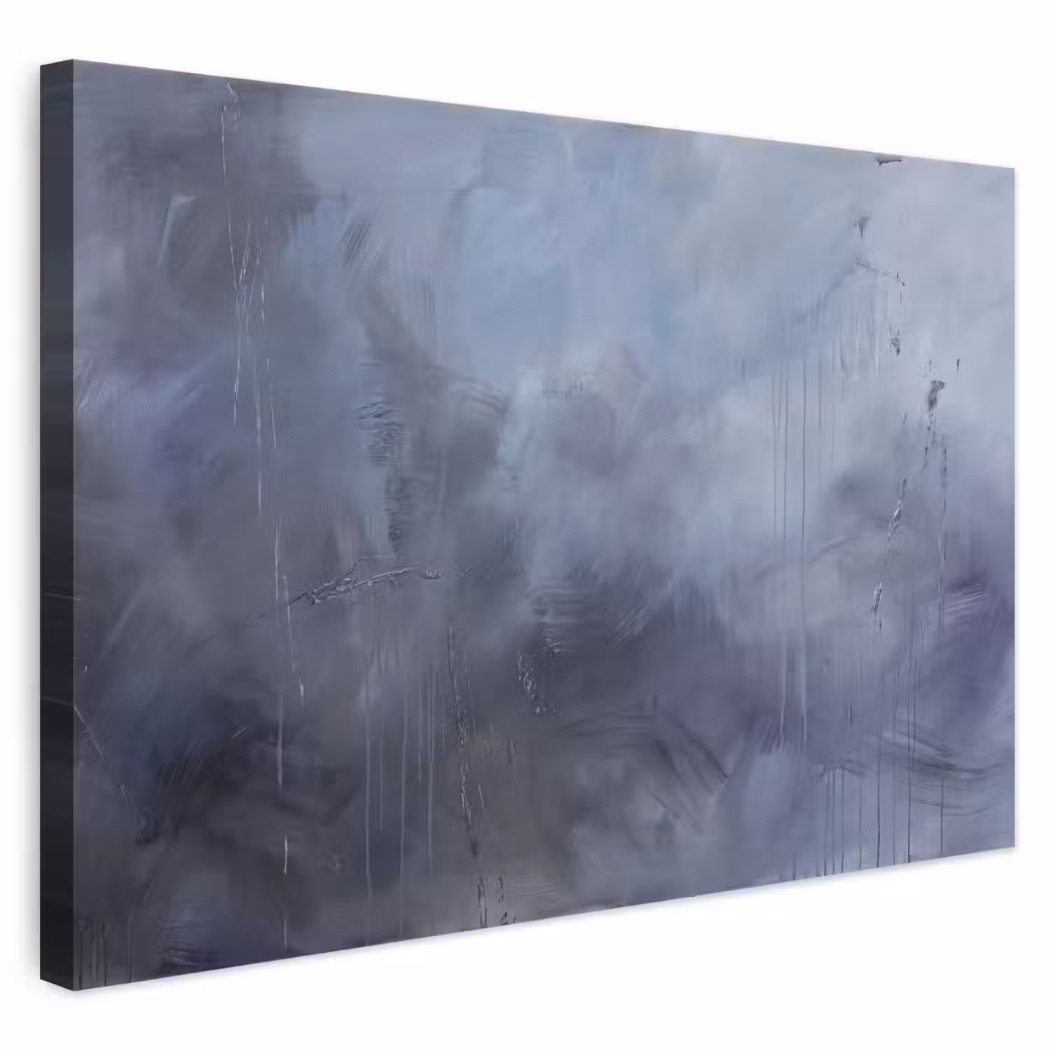 Abstract - Kwaststreken - Modern - Kunst - Grijs canvas 2cm klein -3d