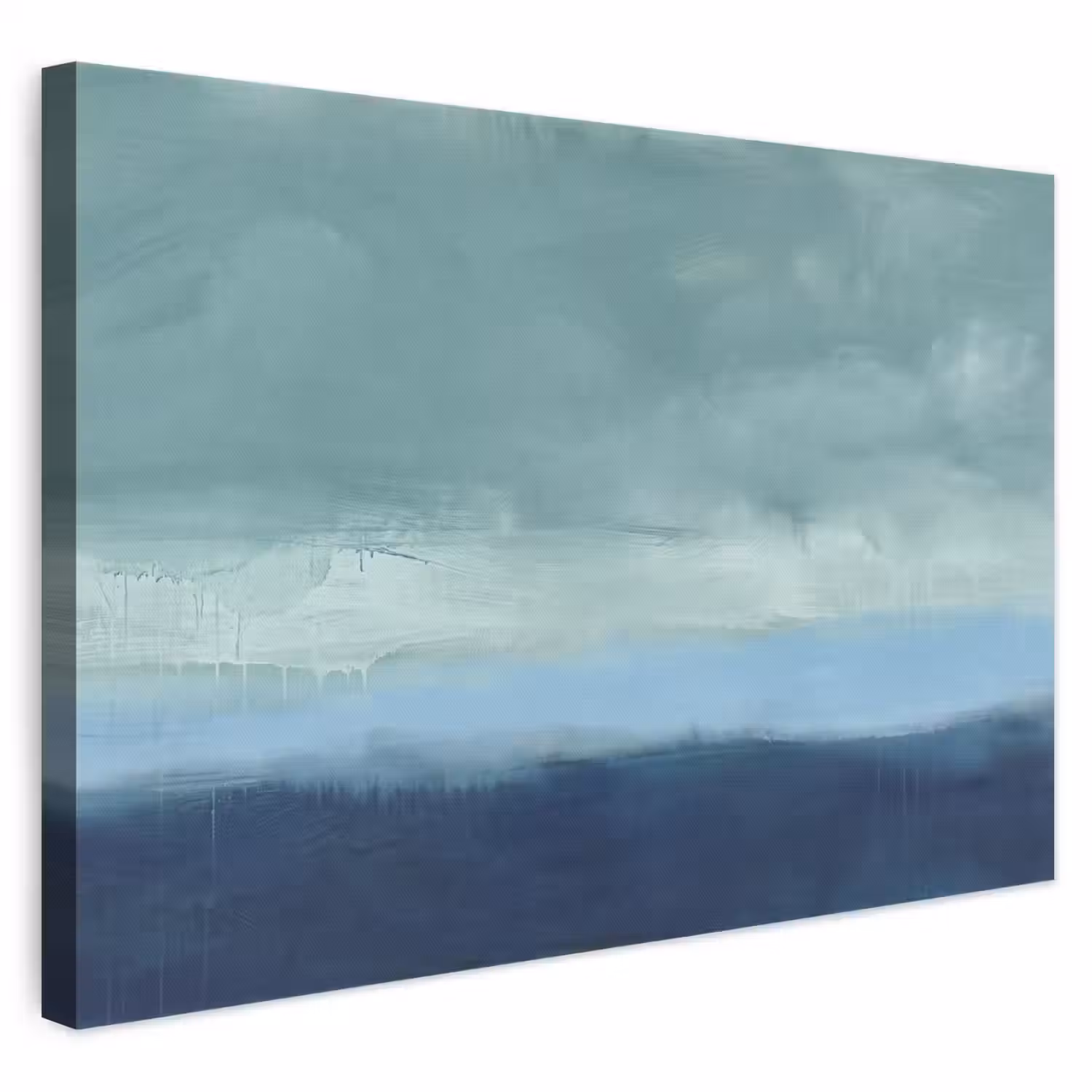 Abstract - Lagen - Rust - Modern - Blauw canvas 2cm klein -3d