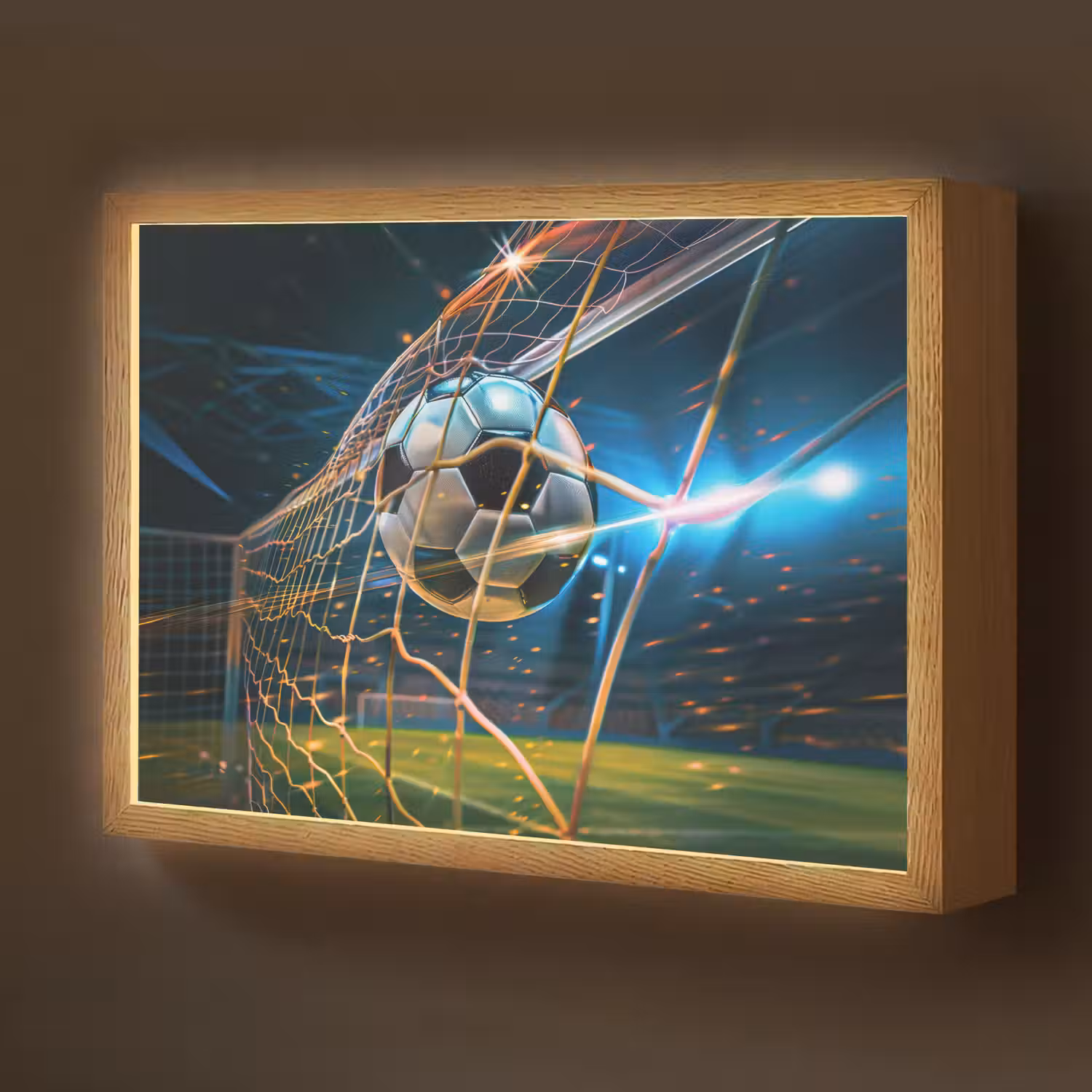 Voetbal - Goal - Sport - Jongens Light Box met batterij (Wandlamp kind) middel -z3d_website
