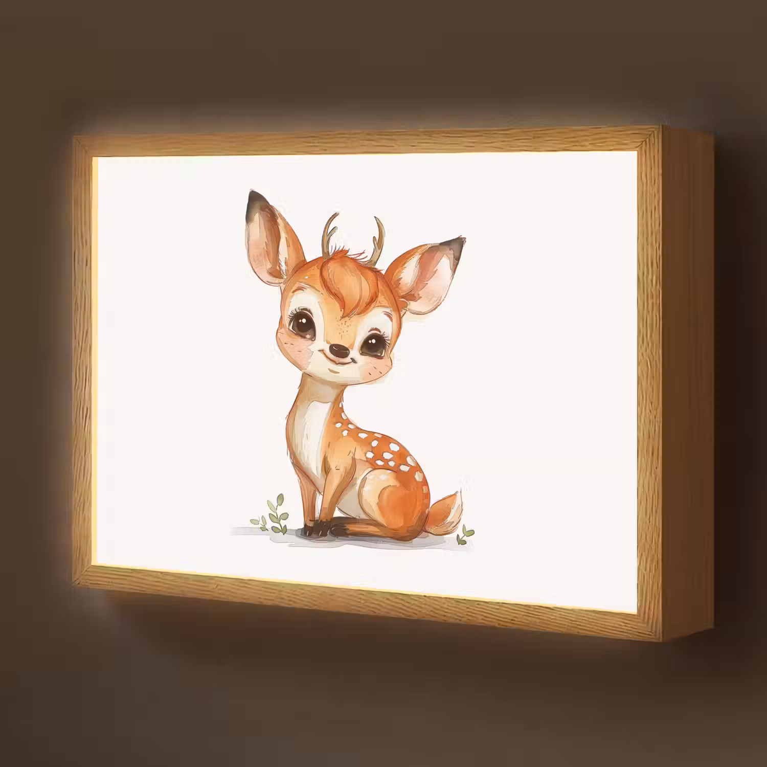 Hert - Baby - Dieren Light Box met batterij (Wandlamp kind) middel -z3d_website