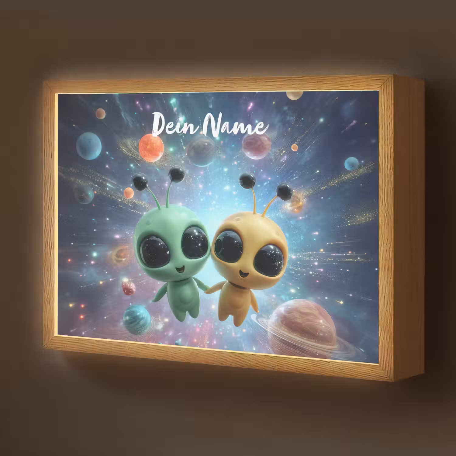 Aliens - Ruimte - Planeten Light Box met batterij (Wandlamp kind) middel -z3d_website