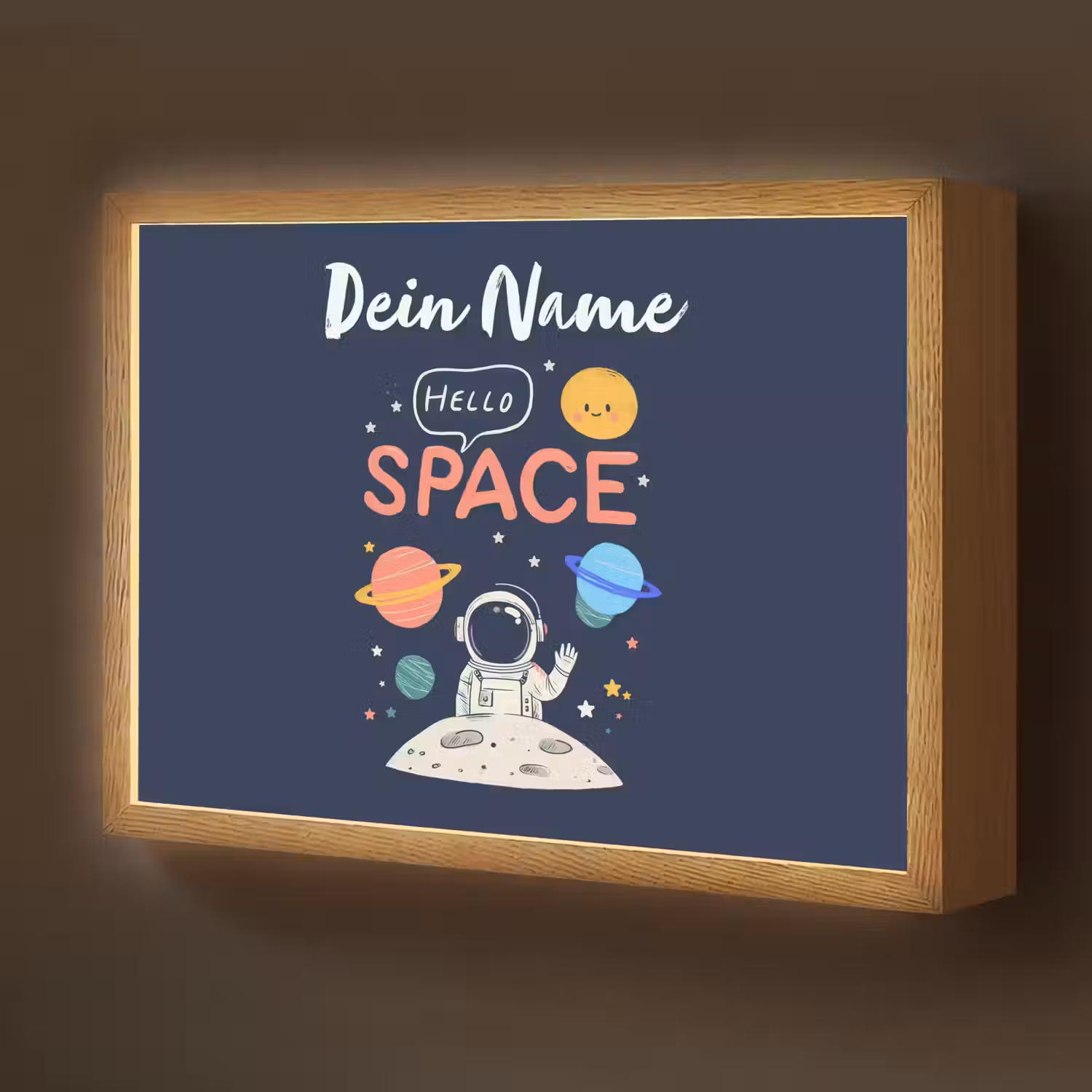 Astronaut - Ruimte - Planeten Light Box met batterij (Wandlamp kind) middel -z3d_website