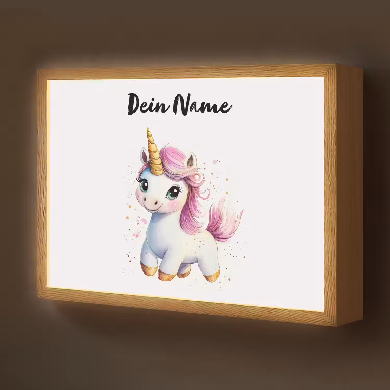 Eenhoorn - Roze - Magie Light Box met batterij (Wandlamp kind) middel -z3d_website