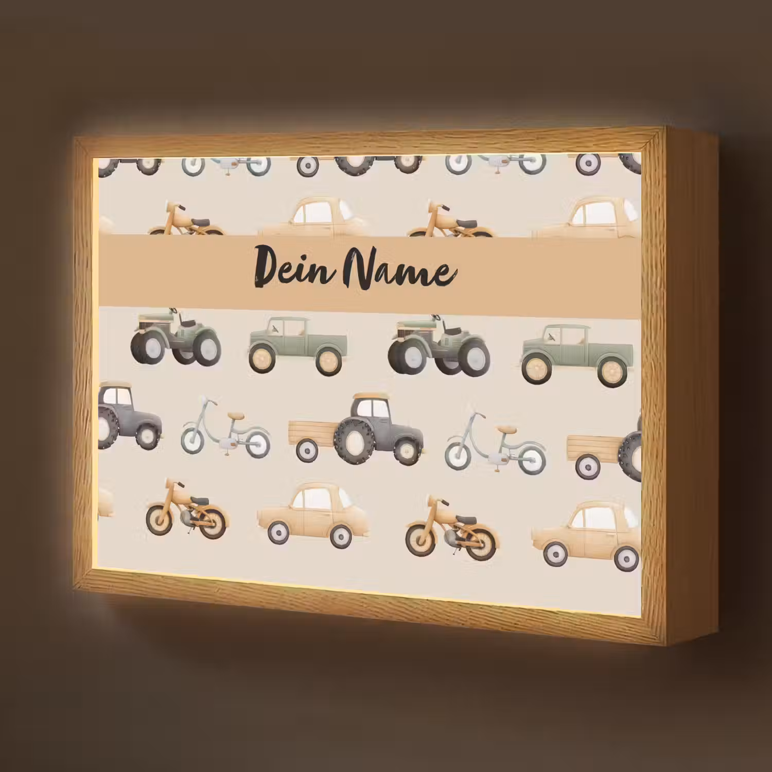 Voertuigen - Illustratie - Kleurrijk Light Box met batterij (Wandlamp kind) middel -z3d_website