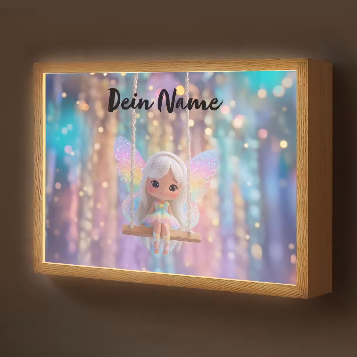 Fee - Schommel - Paars - Glinsters Light Box met batterij (Wandlamp kind) middel -z3d_website
