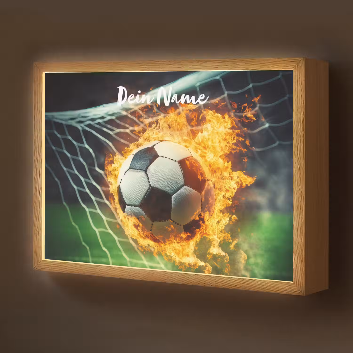 Voetbal - Goal - Doelnet - Vuur Light Box met batterij (Wandlamp kind) middel -z3d_website