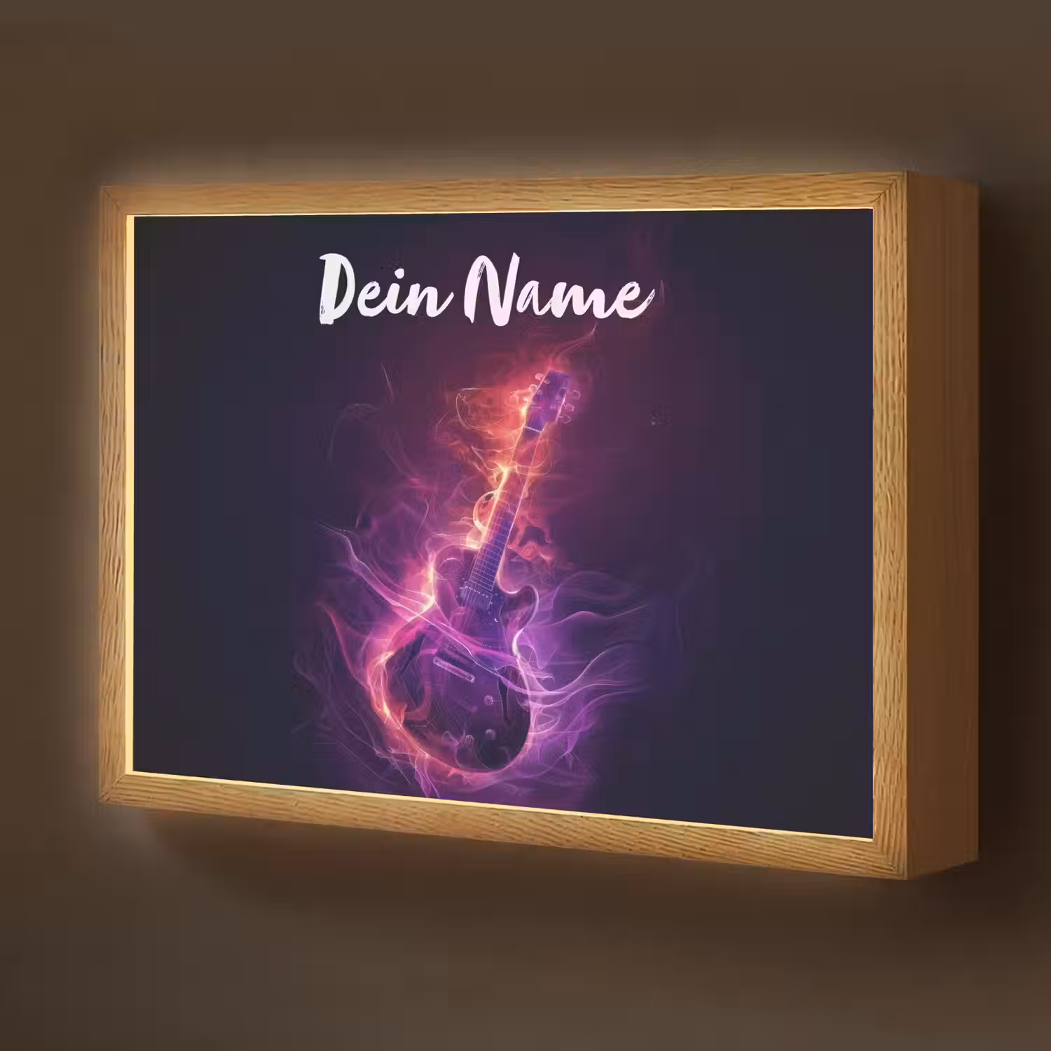 Gitaar - Muziek - Rook - Paars Light Box met batterij (Wandlamp kind) middel -z3d_website