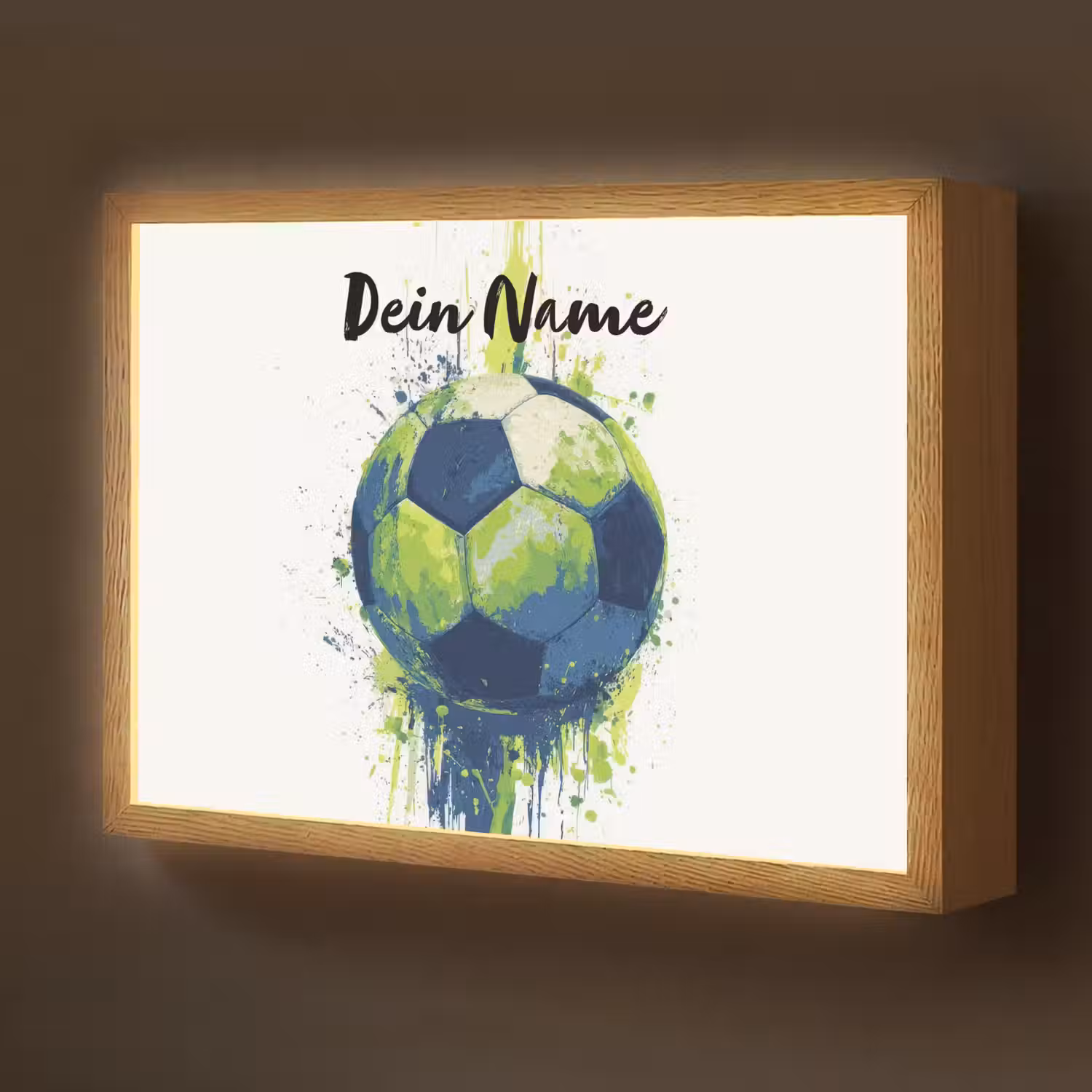 Illustratie - Abstract - Voetbal - Verfspatten Light Box met batterij (Wandlamp kind) middel -z3d_website