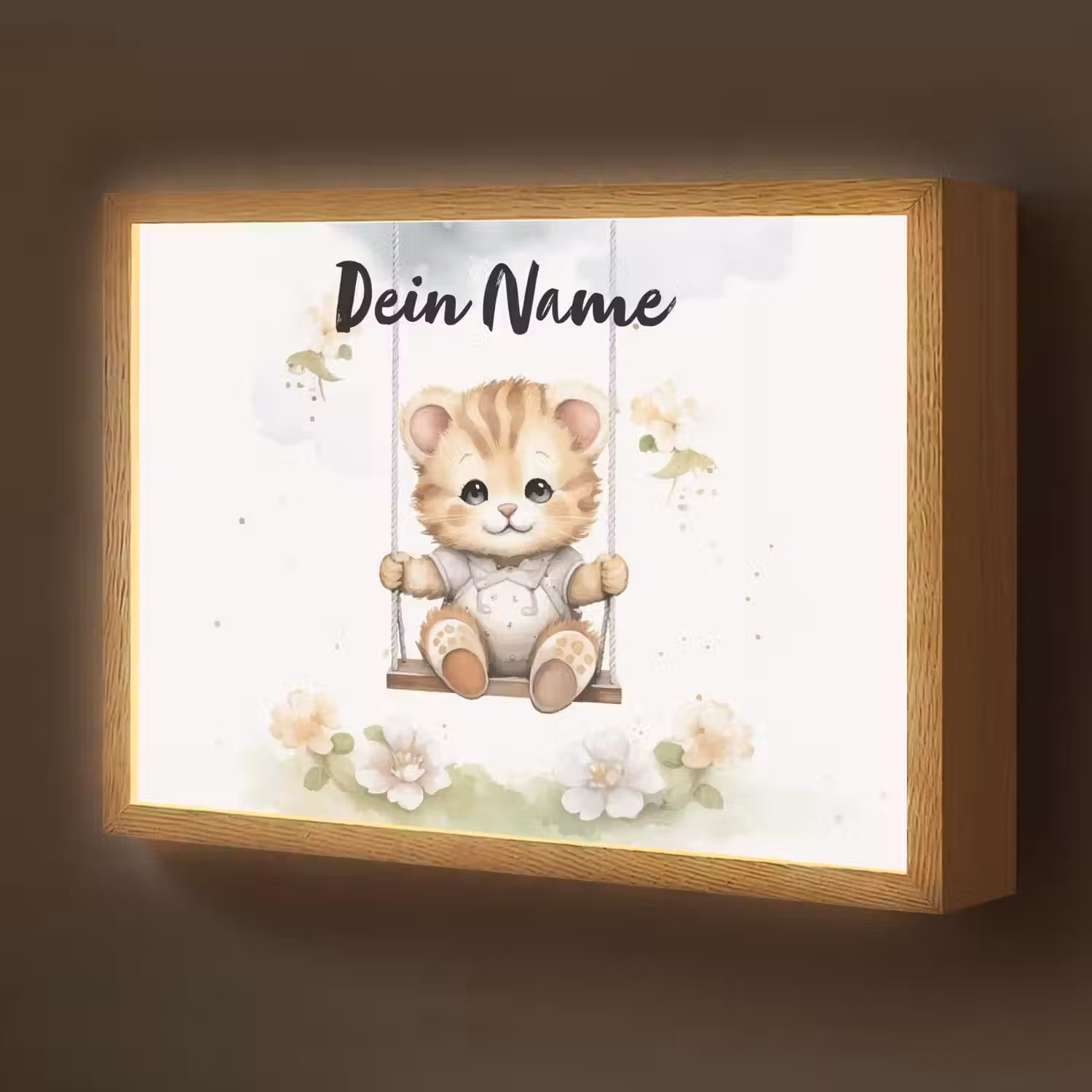 Poes - Baby - Dier - Kinderen Light Box met batterij (Wandlamp kind) middel -z3d_website