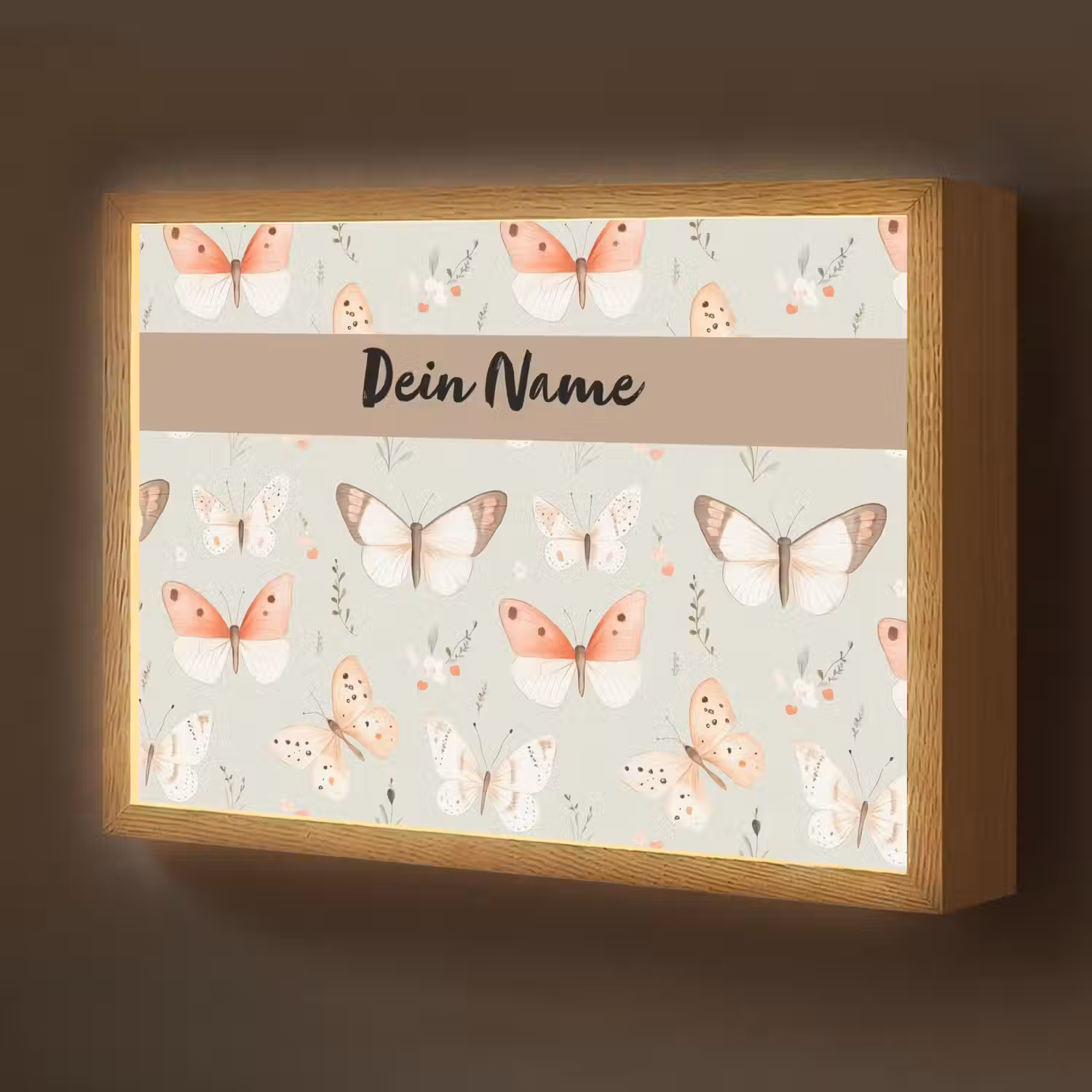 Patroon - Vlinders - Sierlijk - Bloemen Light Box met batterij (Wandlamp kind) middel -z3d_website