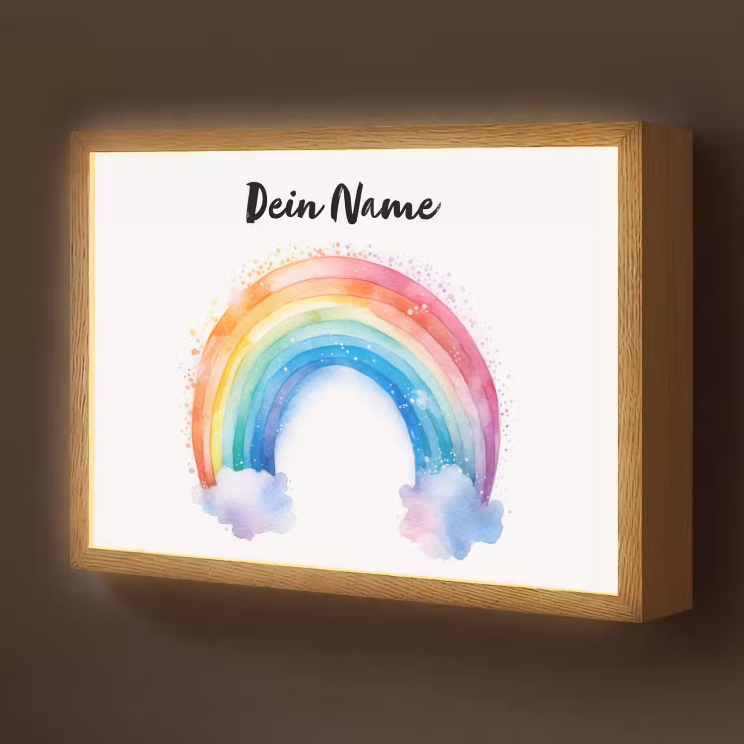Regenboog - Kinderen - Meisje Light Box met batterij (Wandlamp kind) middel -z3d_website