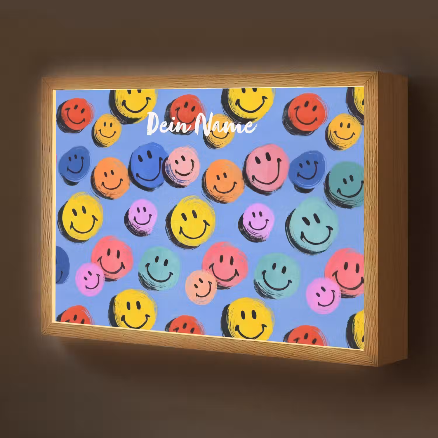 Smileys - Kleurrijk Light Box met batterij (Wandlamp kind) middel -z3d_website