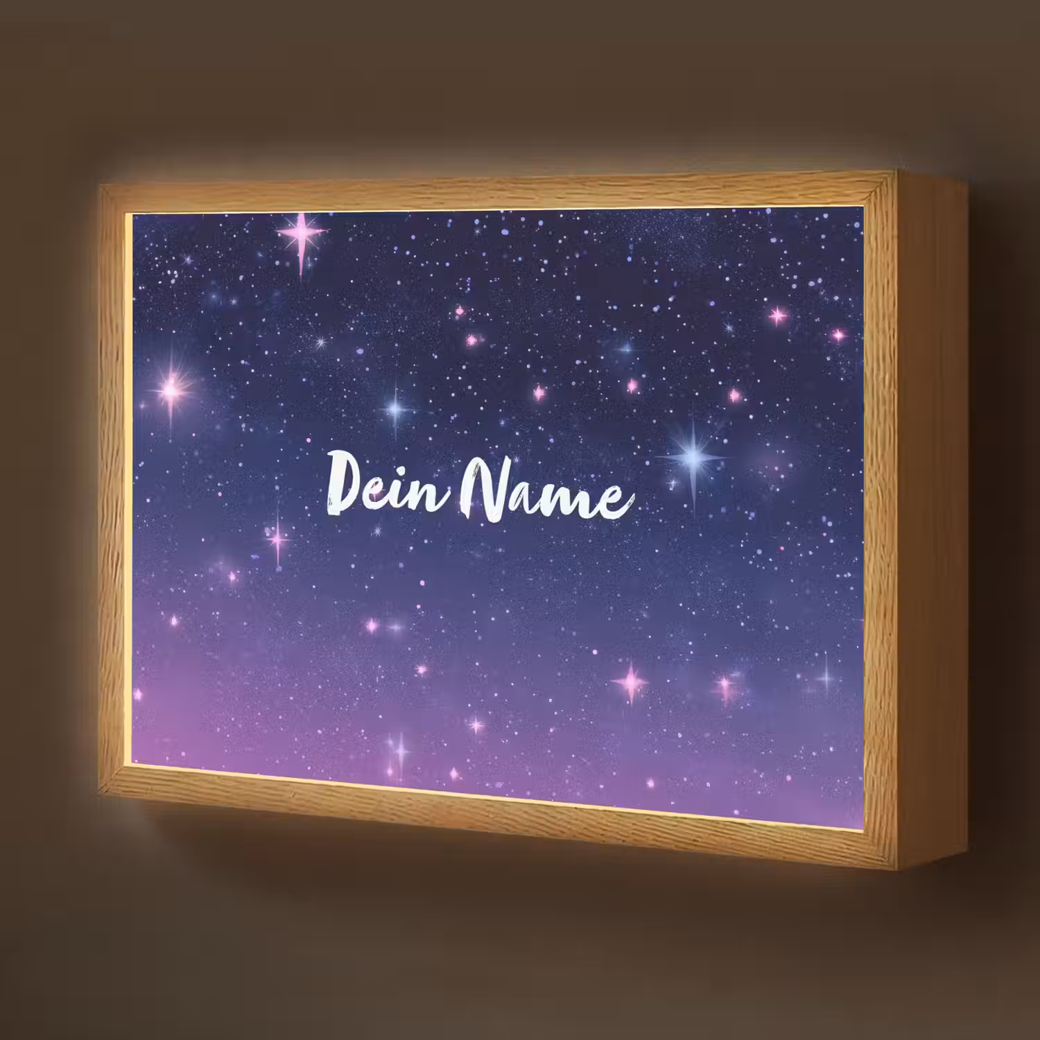 Sterren - Galaxy - Blauw - Roze Light Box met batterij (Wandlamp kind) middel -z3d_website