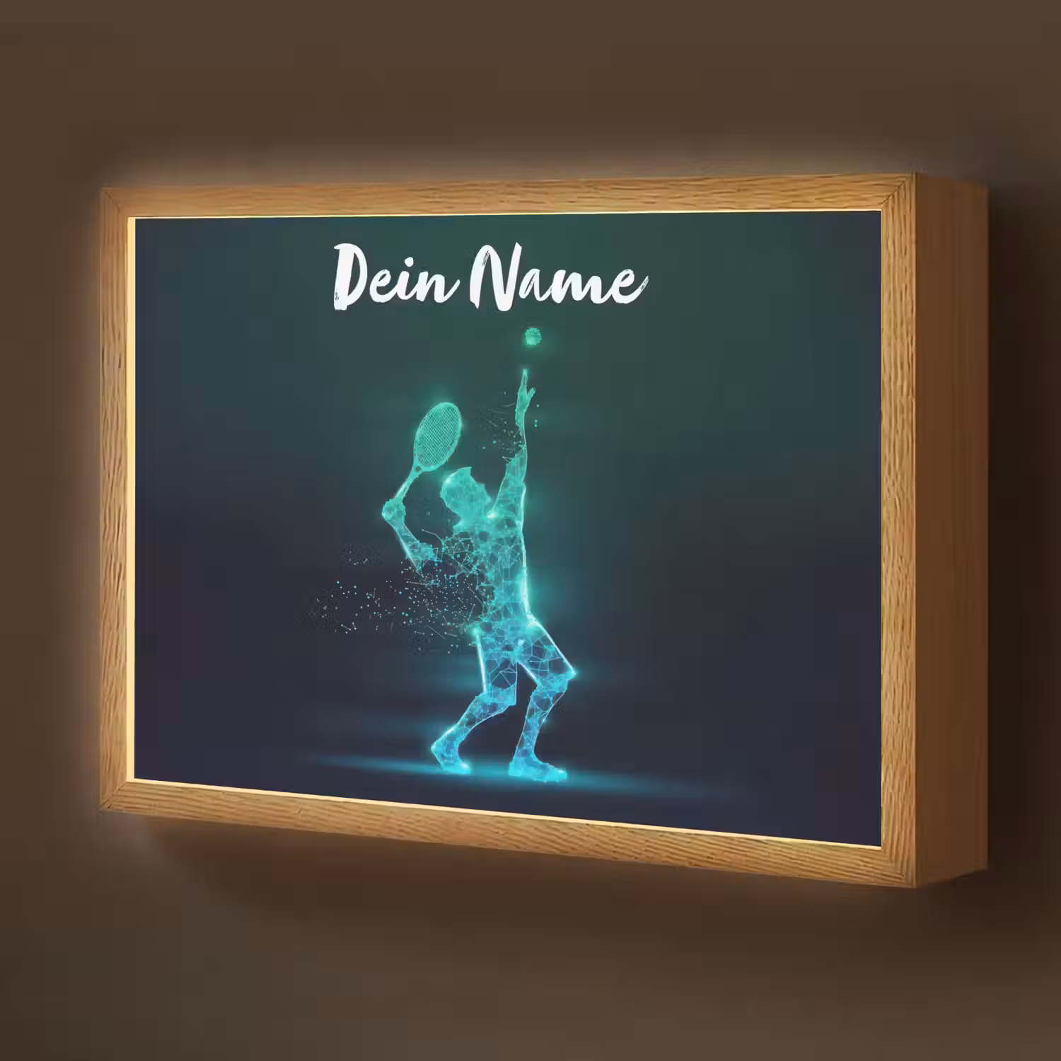 Tennis - Futuristisch - Sport - Neon Light Box met batterij (Wandlamp kind) middel -z3d_website