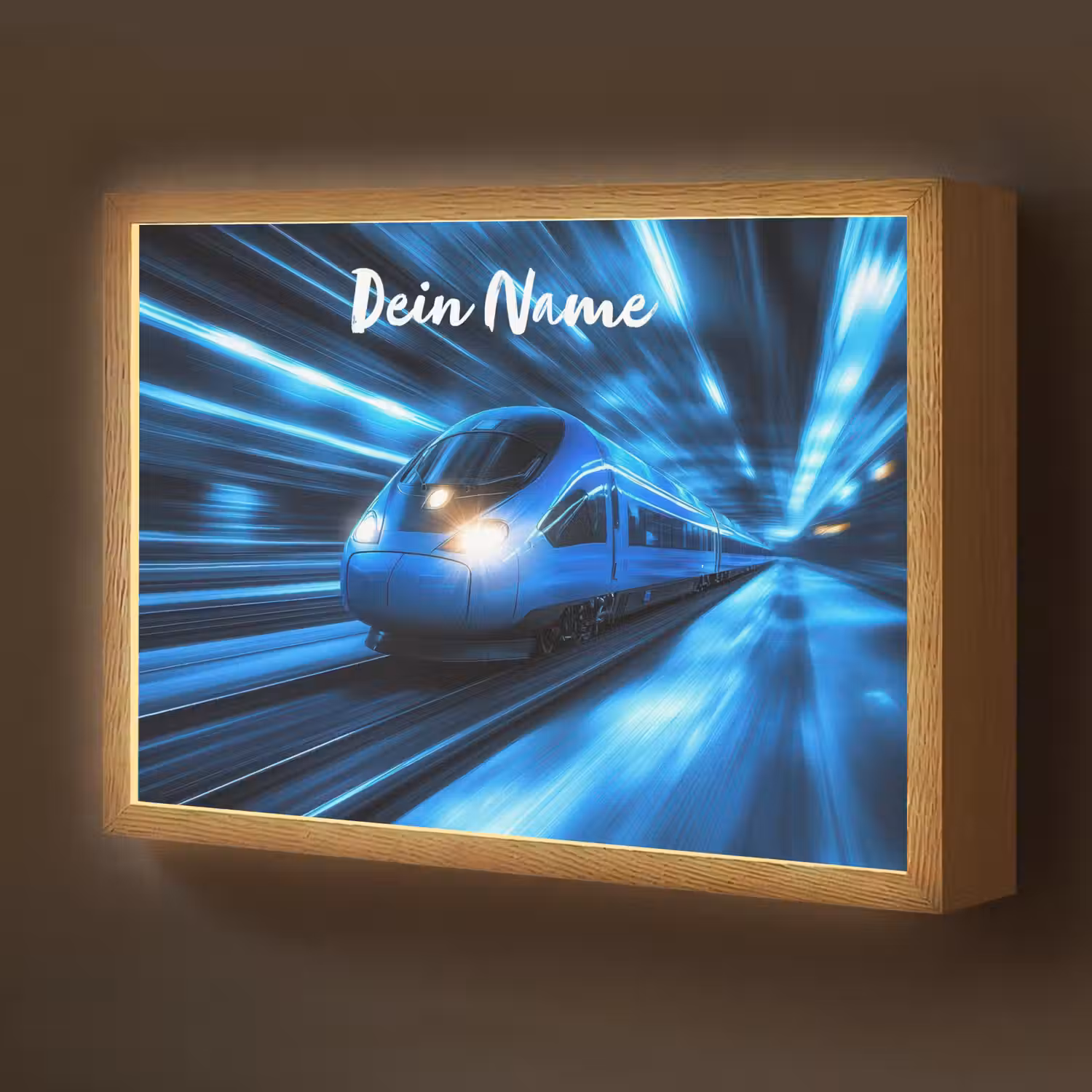 Trein - Blauw - Neon Light Box met batterij (Wandlamp kind) middel -z3d_website