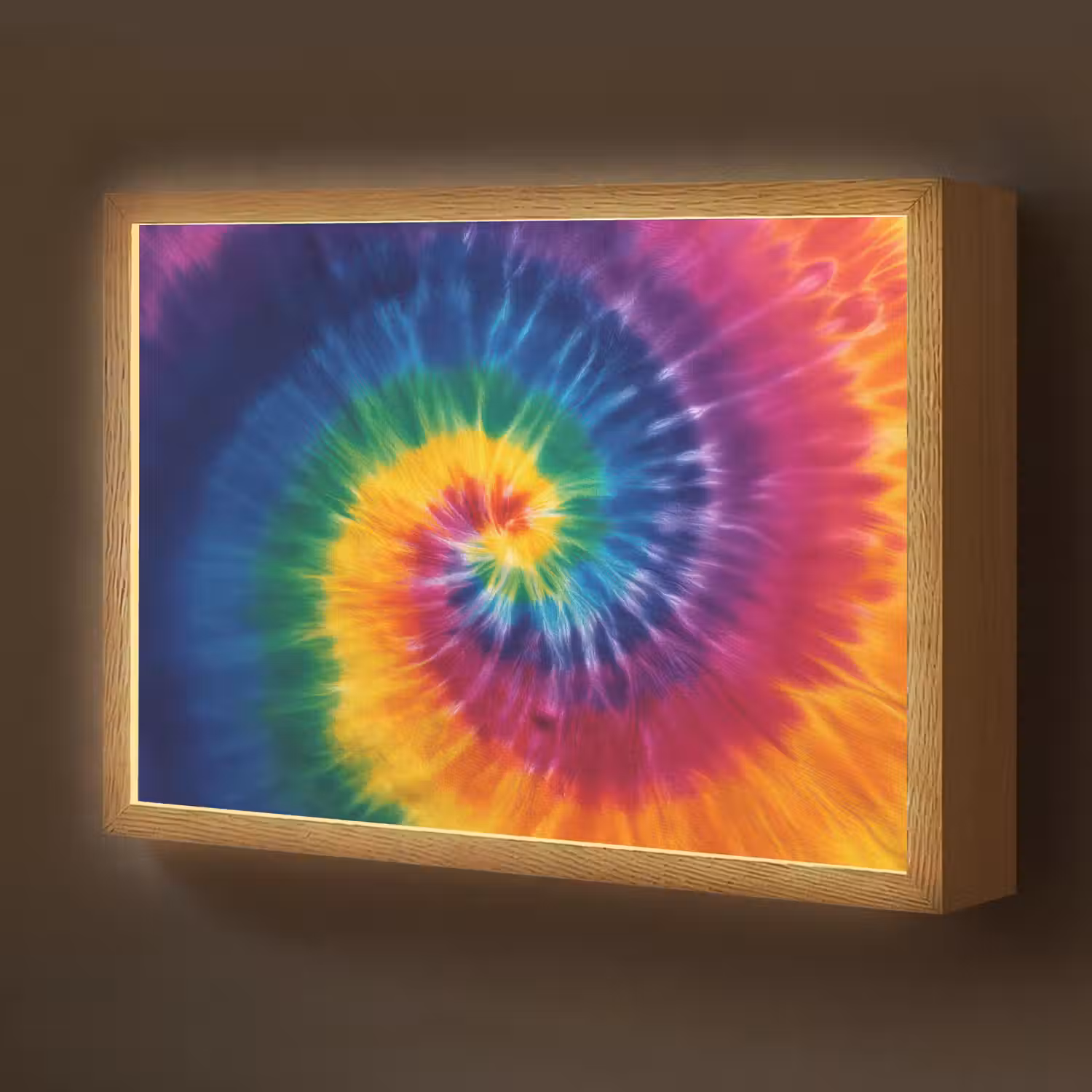 Regenboogkleuren - Spiraal - Kleurrijk Light Box met batterij (Wandlamp kind) middel -z3d_website