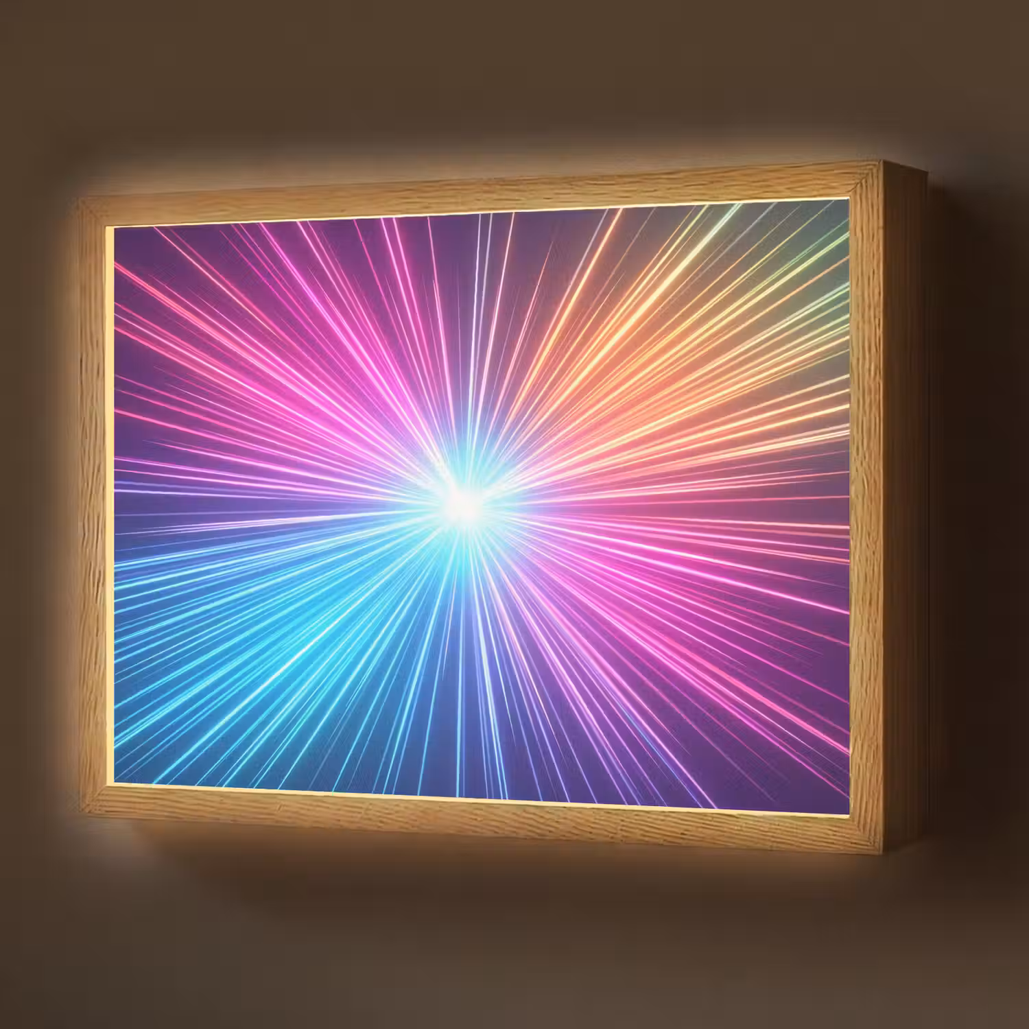 Abstract - Light - Burst - Modern - Colorful Light Box met batterij (Wandlamp) middel -z3d_website