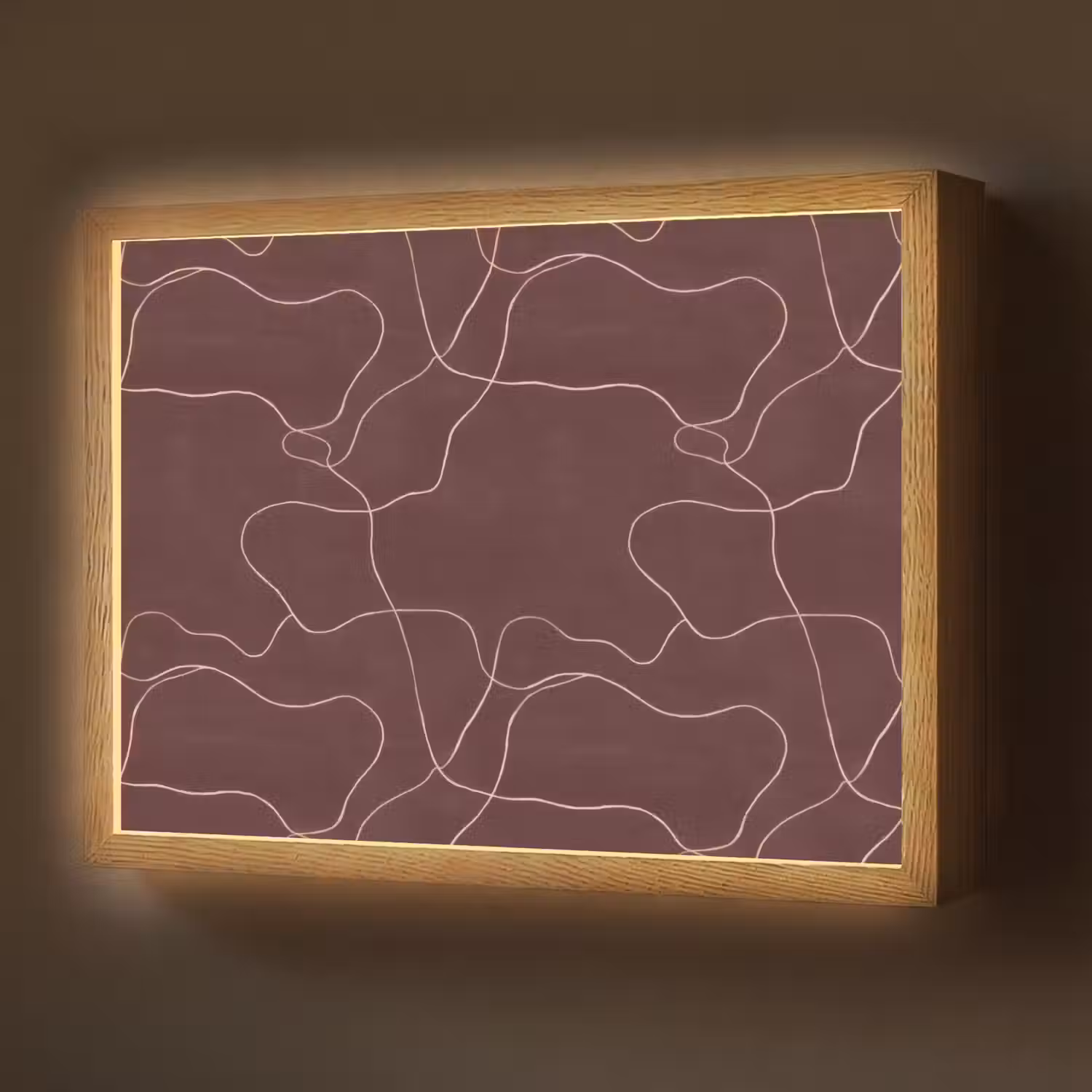 Abstract - Modern - Bruin Light Box met batterij (Wandlamp) middel 907 -z3d_website