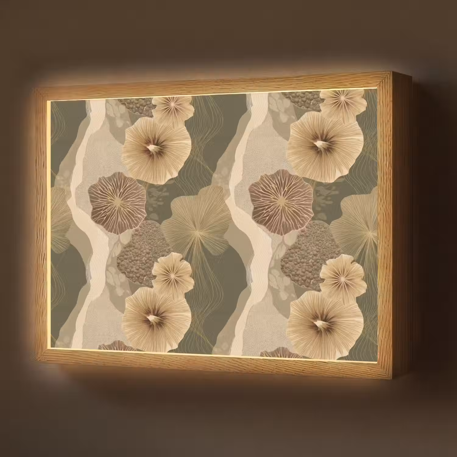 Abstract - Modern - Groen Light Box met batterij (Wandlamp) middel 907 -z3d_website
