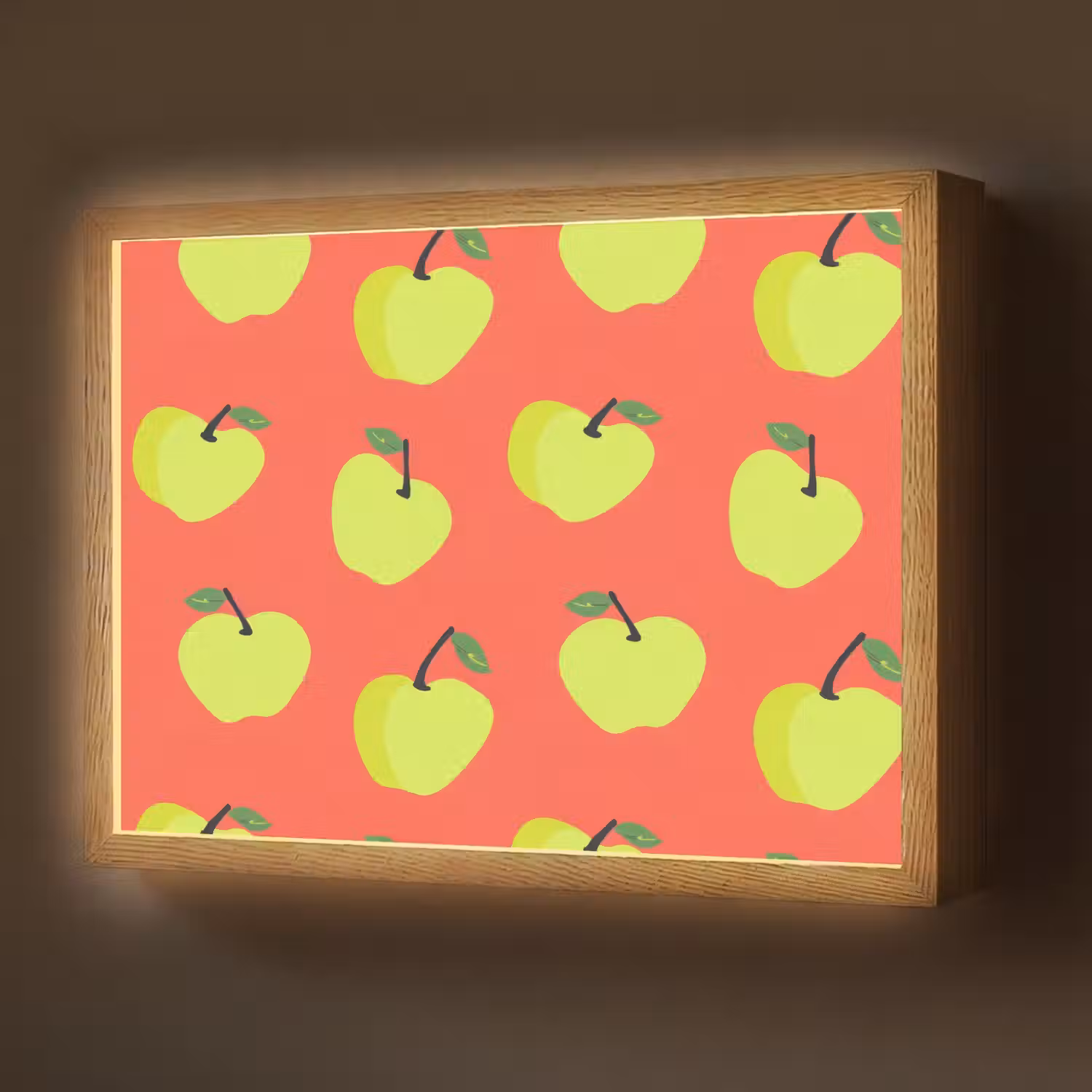 Appels - Modern - Groen Light Box met batterij (Wandlamp) middel 907 -z3d_website