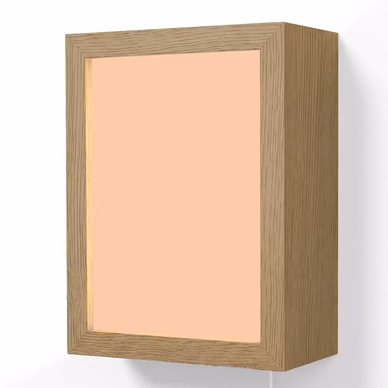 Apricot - Blush - Nude Light Box met kabel (Wandlamp) klein 929 -3d