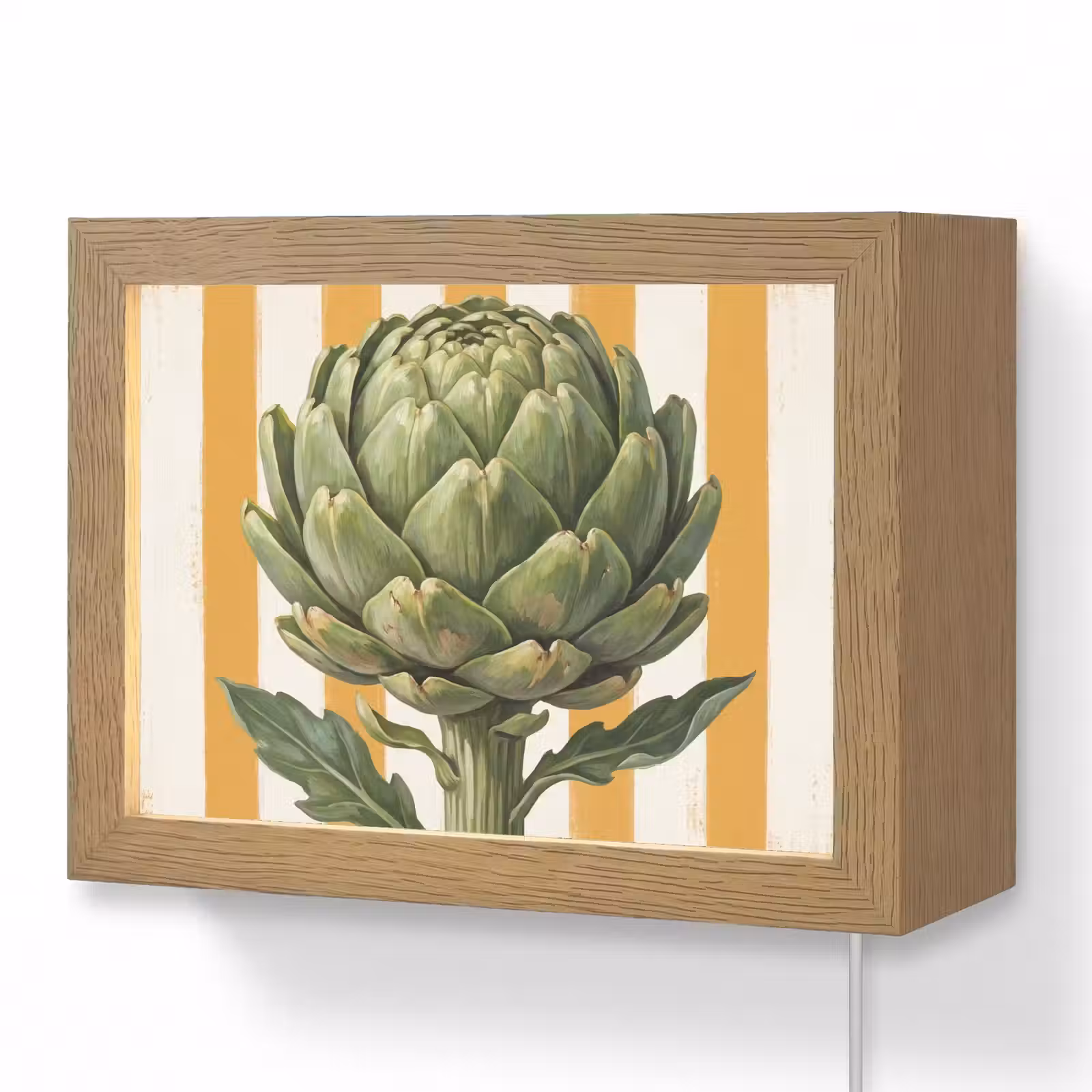Lightbox - Wandleuchte - Artischocke – Modern – Gemüse - Artisjok - Modern - Groente Light Box met kabel (Wandlamp) klein