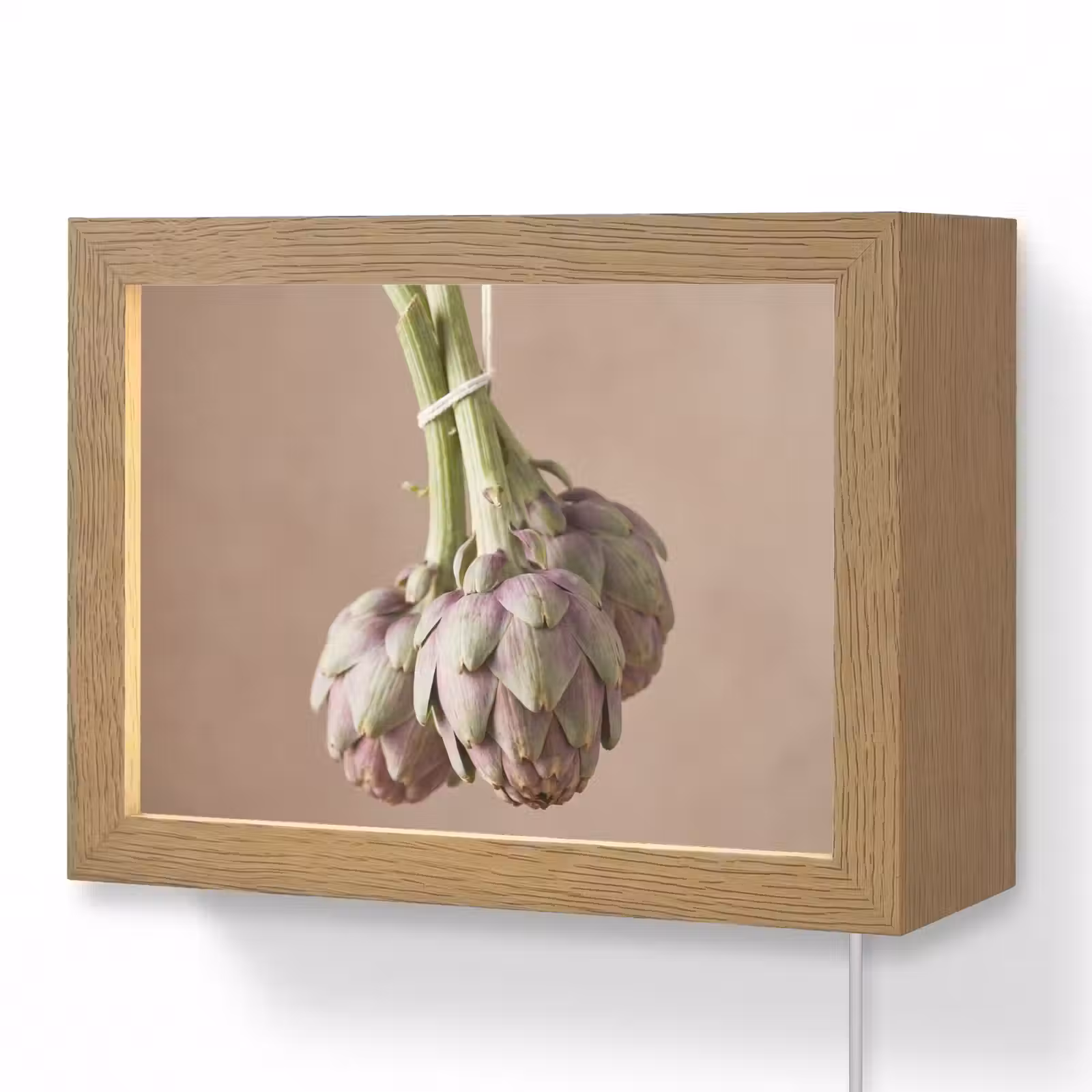 Lightbox - Wandleuchte - Artischocken – Hängend – Gemüse - Artisjokken - Hangend - Groenten Light Box met kabel (Wandlamp) klein