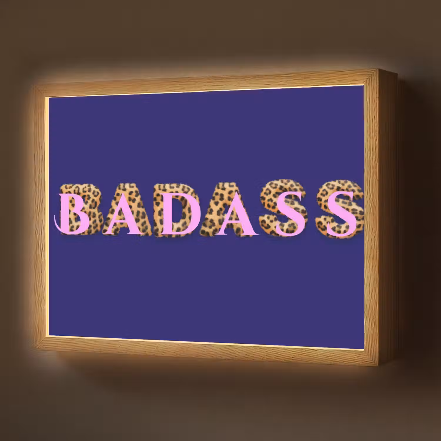 Badass - Panterpint - Schaduw - Roze Light Box met batterij (Wandlamp) middel -z3d_website