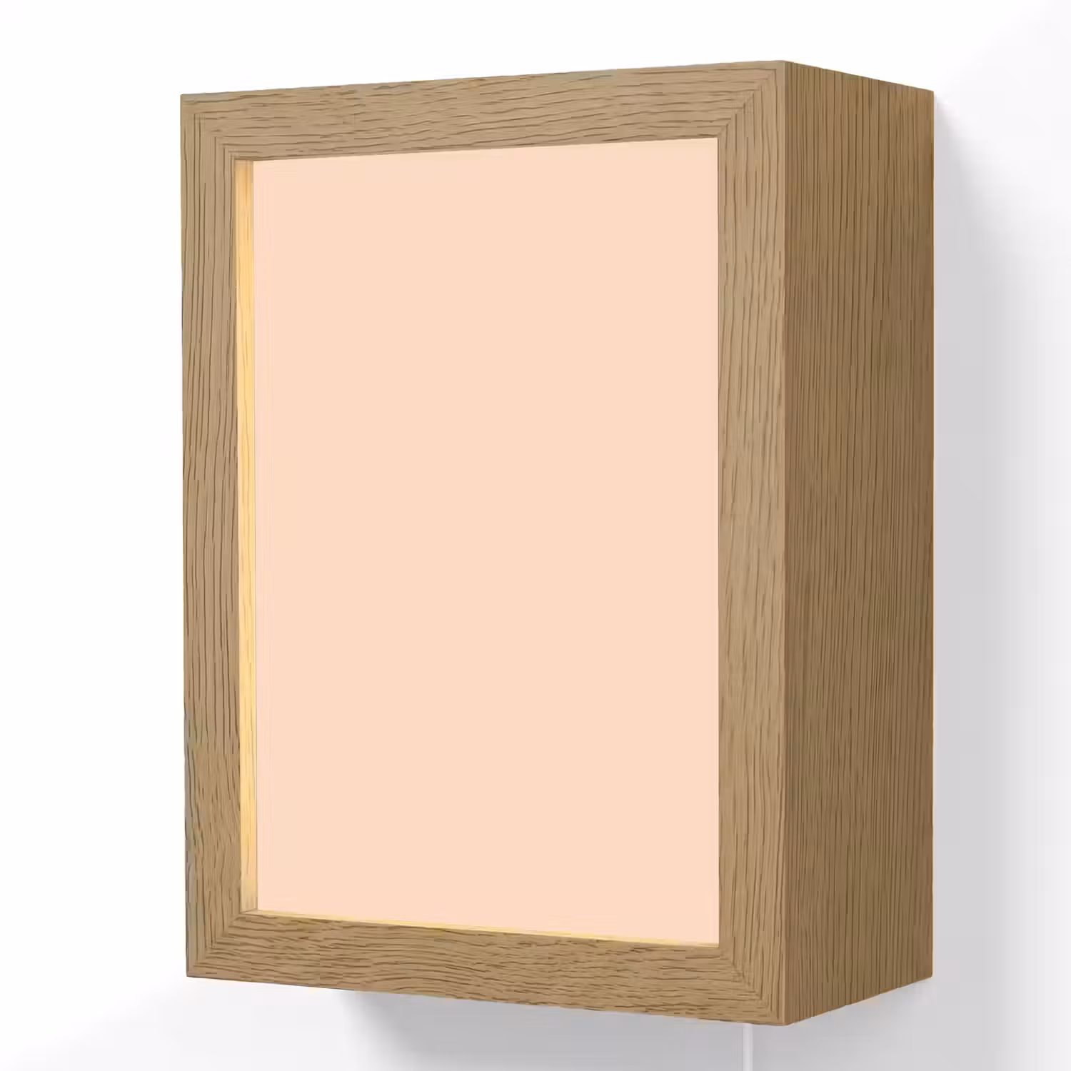Pale - Peach - Nude Light Box met kabel (Wandlamp) klein 929 -3d
