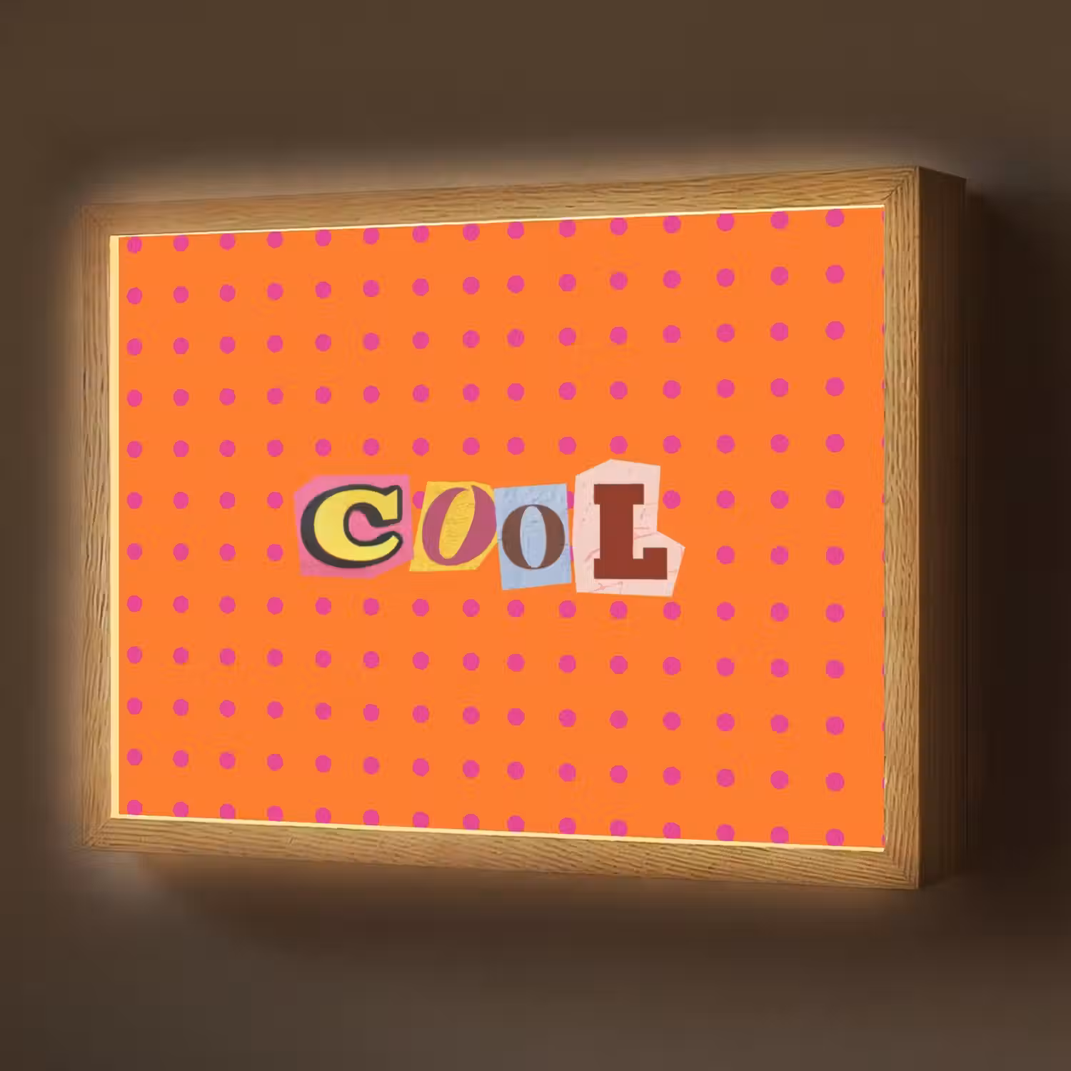 Cool - Stippen - Oranje Light Box met batterij (Wandlamp) middel -z3d_website