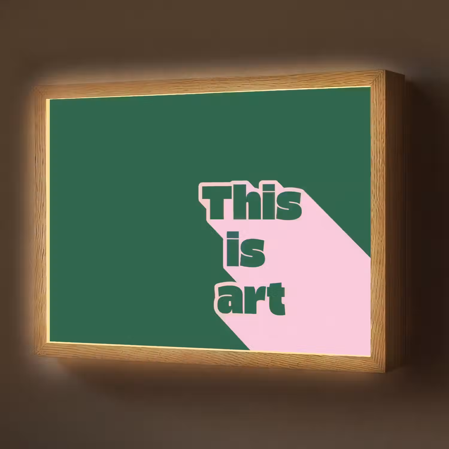 This is art - Schaduw - Roze Light Box met batterij (Wandlamp) middel -z3d_website
