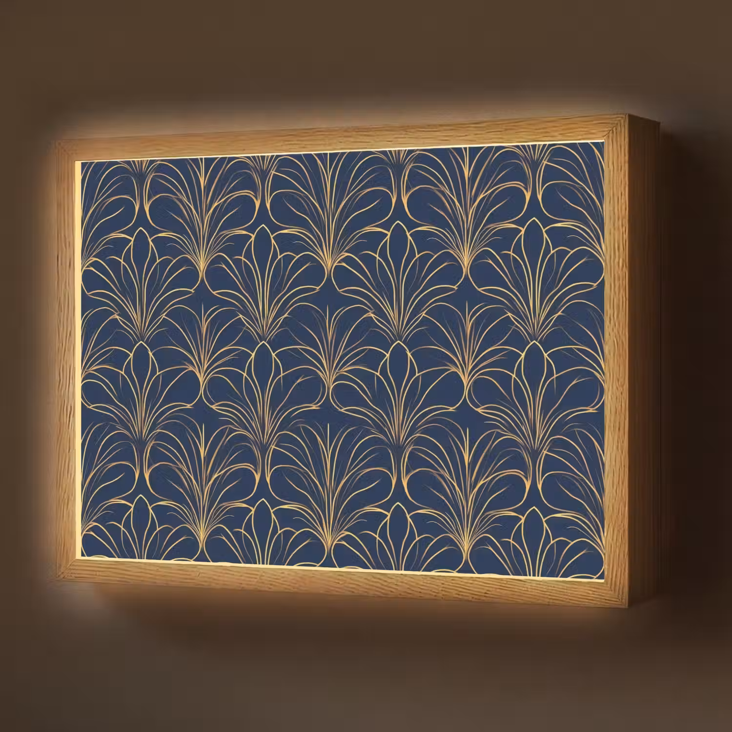 Deco - Waaier - Blauw Light Box met batterij (Wandlamp) middel 907 -z3d_website