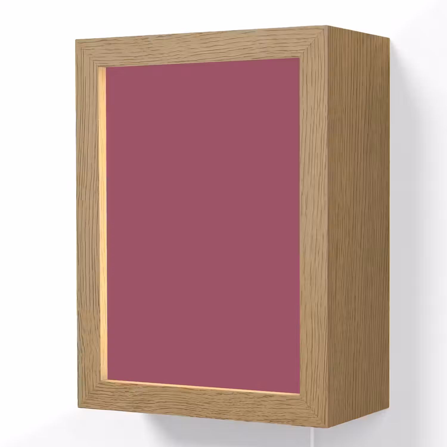 Deep - Rasberry - Rood Light Box met kabel (Wandlamp) klein 929 -3d