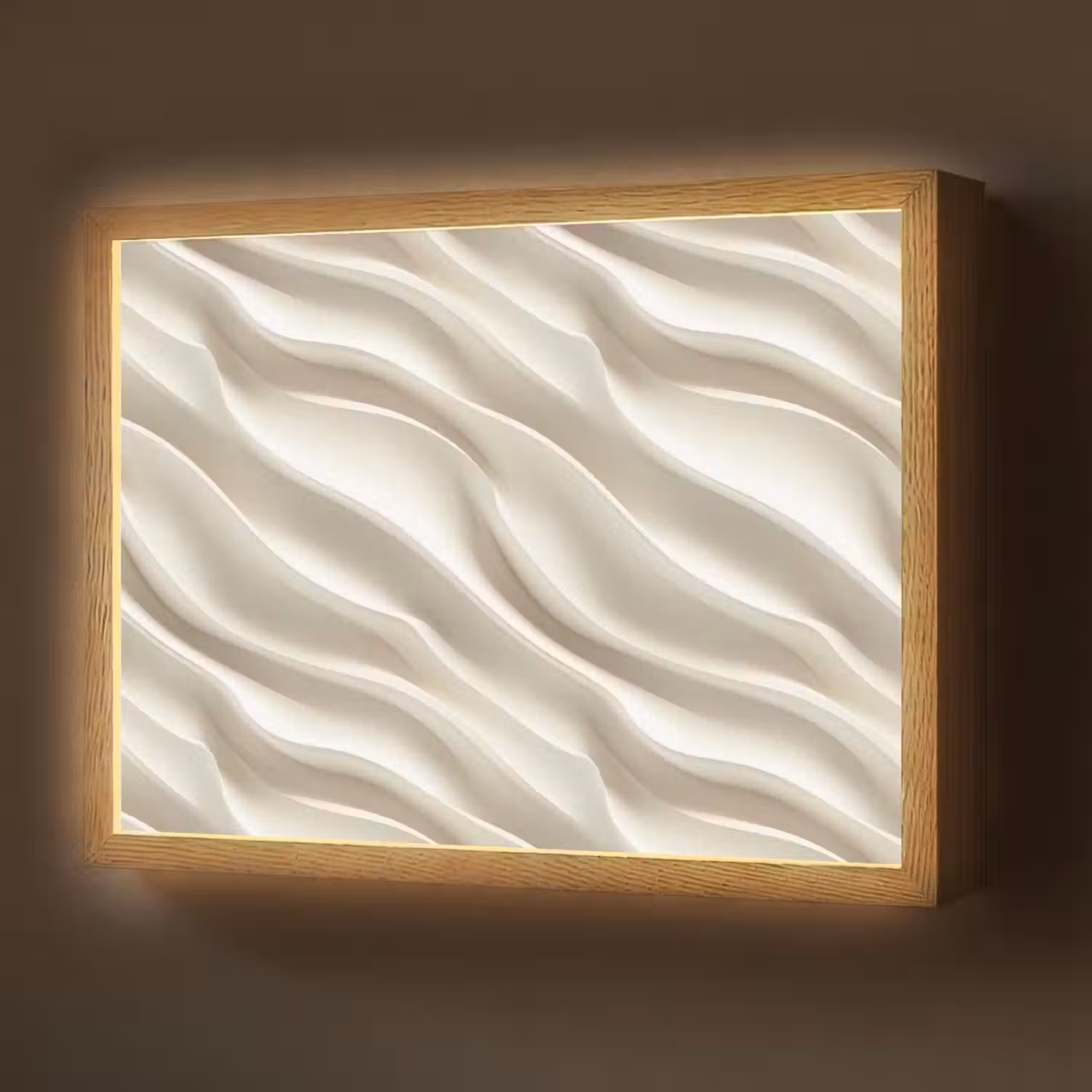 Diagonaal - Golven - Crème Light Box met batterij (Wandlamp) middel 907 -z3d_website
