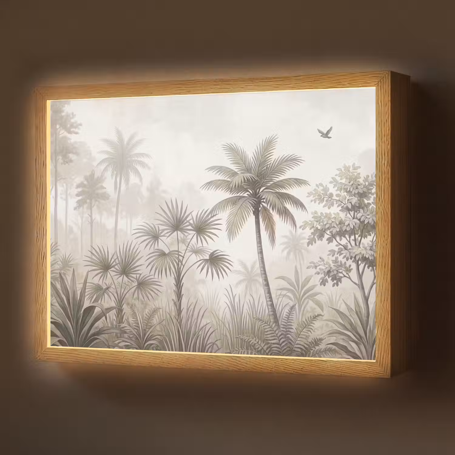 Jungle - Palmbomen - Natuur Light Box met batterij (Wandlamp) middel -z3d_website